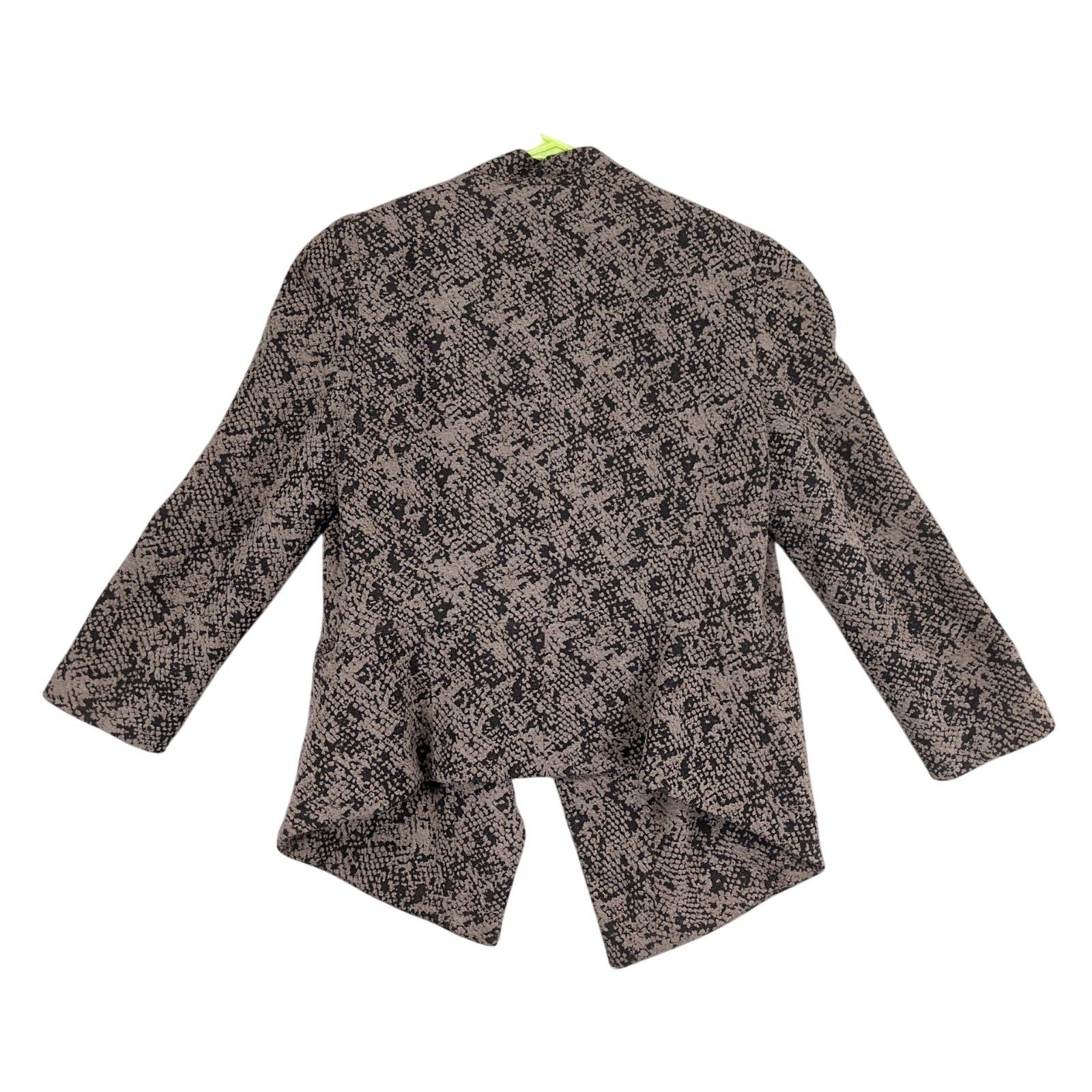 Calvin Klein Calvin Klein Brown Snakeskin Textured Open Blazer Jacket 8 Size M / US 6-8 / IT 42-44 - 3 Thumbnail