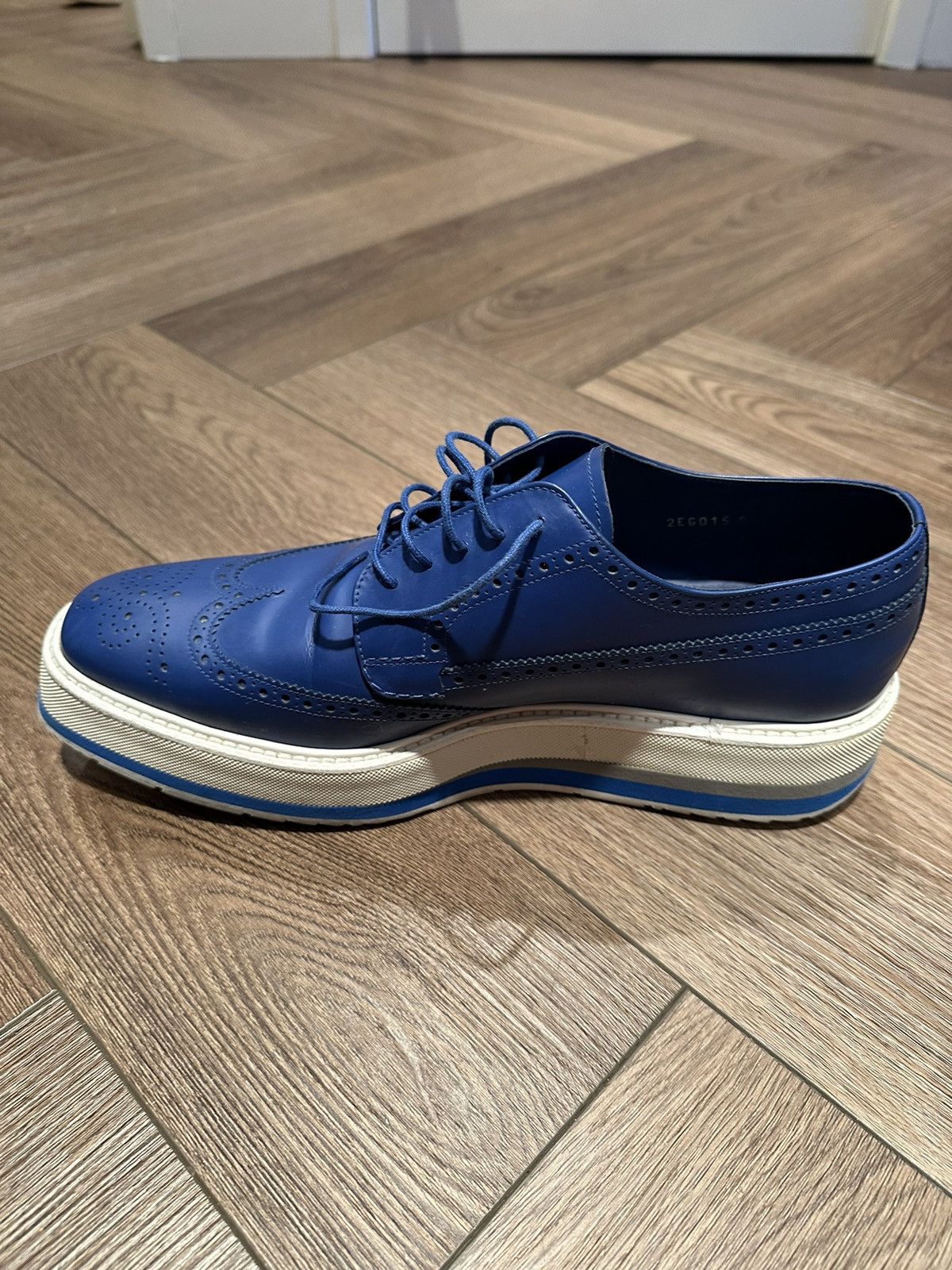 Prada SS11 Platform Espadrille Brogue Shoes Size US 10 / EU 43 - 4 Thumbnail