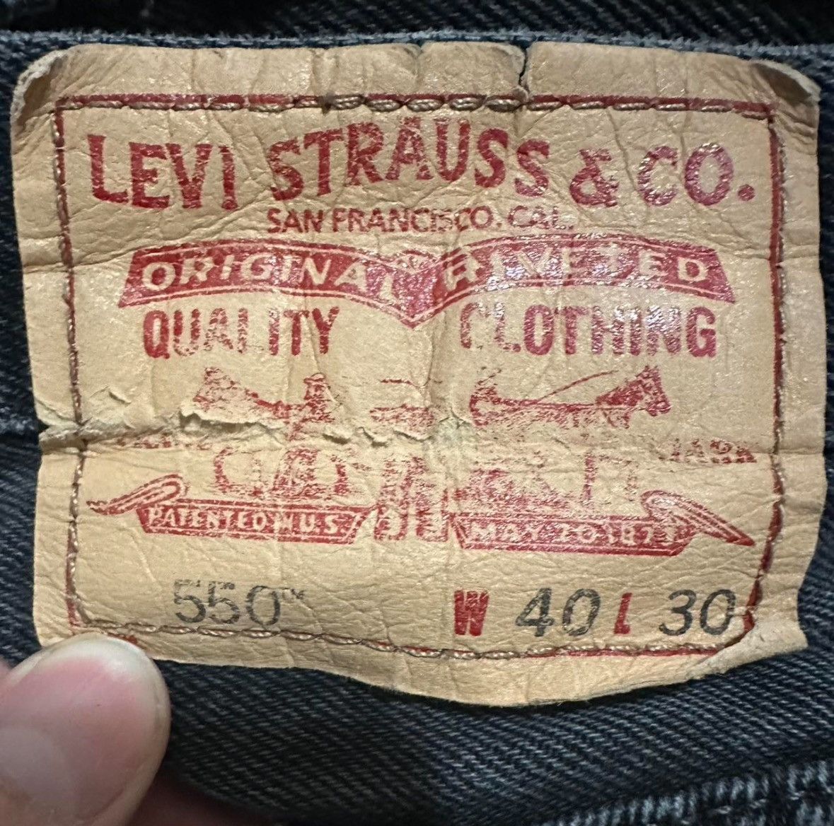 Levi's Black washed Levi's 550 straight leg jeans Size US 40 / EU 56 - 8 Thumbnail