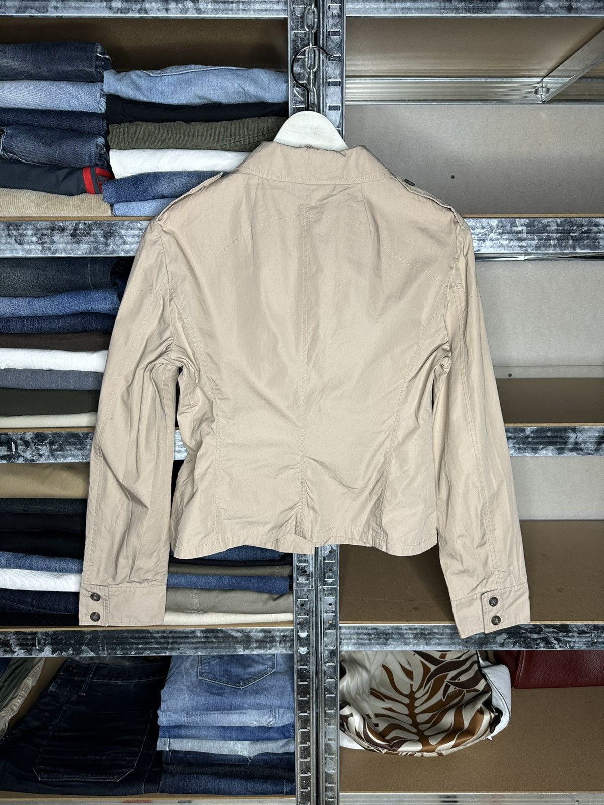 Marni Miu Miu Sand Cropped Cotton Jacket Blazer Womens Size 46 Size L / US 10 / IT 46 - 3 Thumbnail
