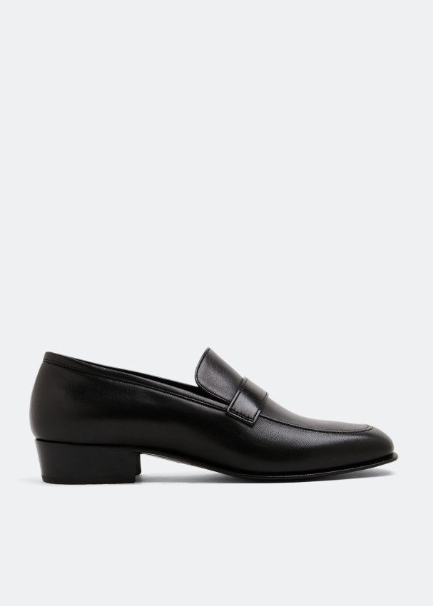 Saint Laurent Paris o1bcso1str1224 Solferino Penny Slippers in Black Size US 12 / EU 45 - 1 Thumbnail