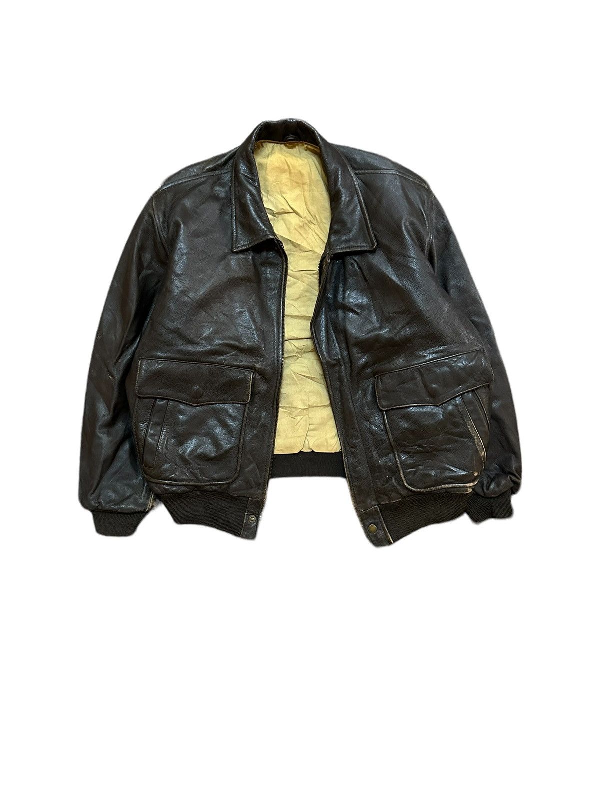 Vintage Vintage Aviator Leather Jacket Size US M / EU 48-50 / 2 - 6 Thumbnail
