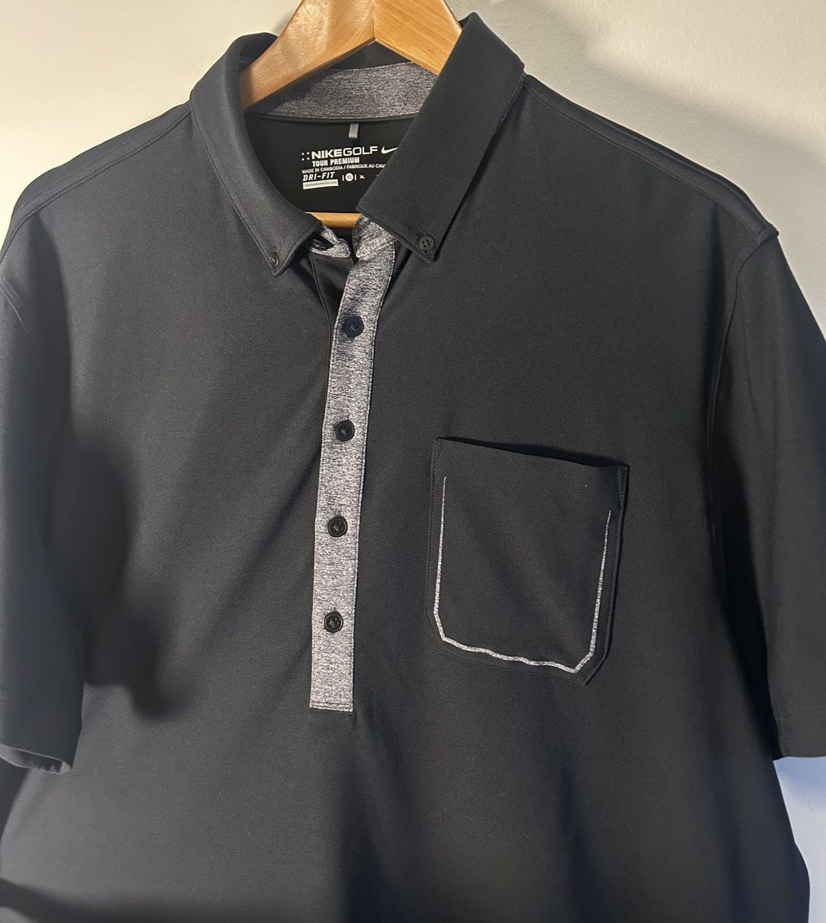 Nike Nike Tour Premium Golf Polo Shirt Mens XL Black Dri Fit Size US XL / EU 56 / 4 - 4 Thumbnail