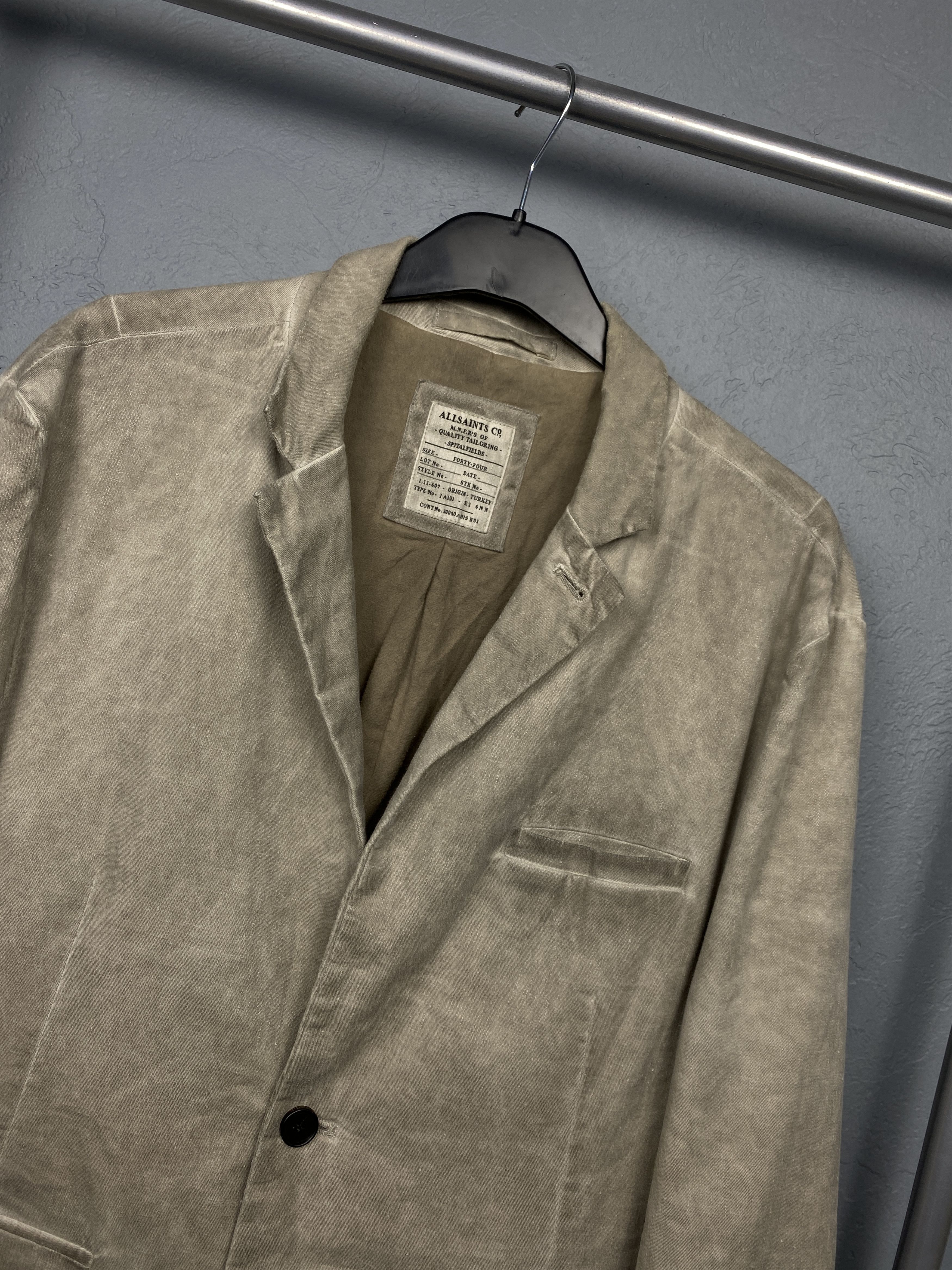 Allsaints Allsaints Vintage Mens Linen Princeton Blazer Jacket Size US L / EU 52-54 / 3 - 2 Thumbnail