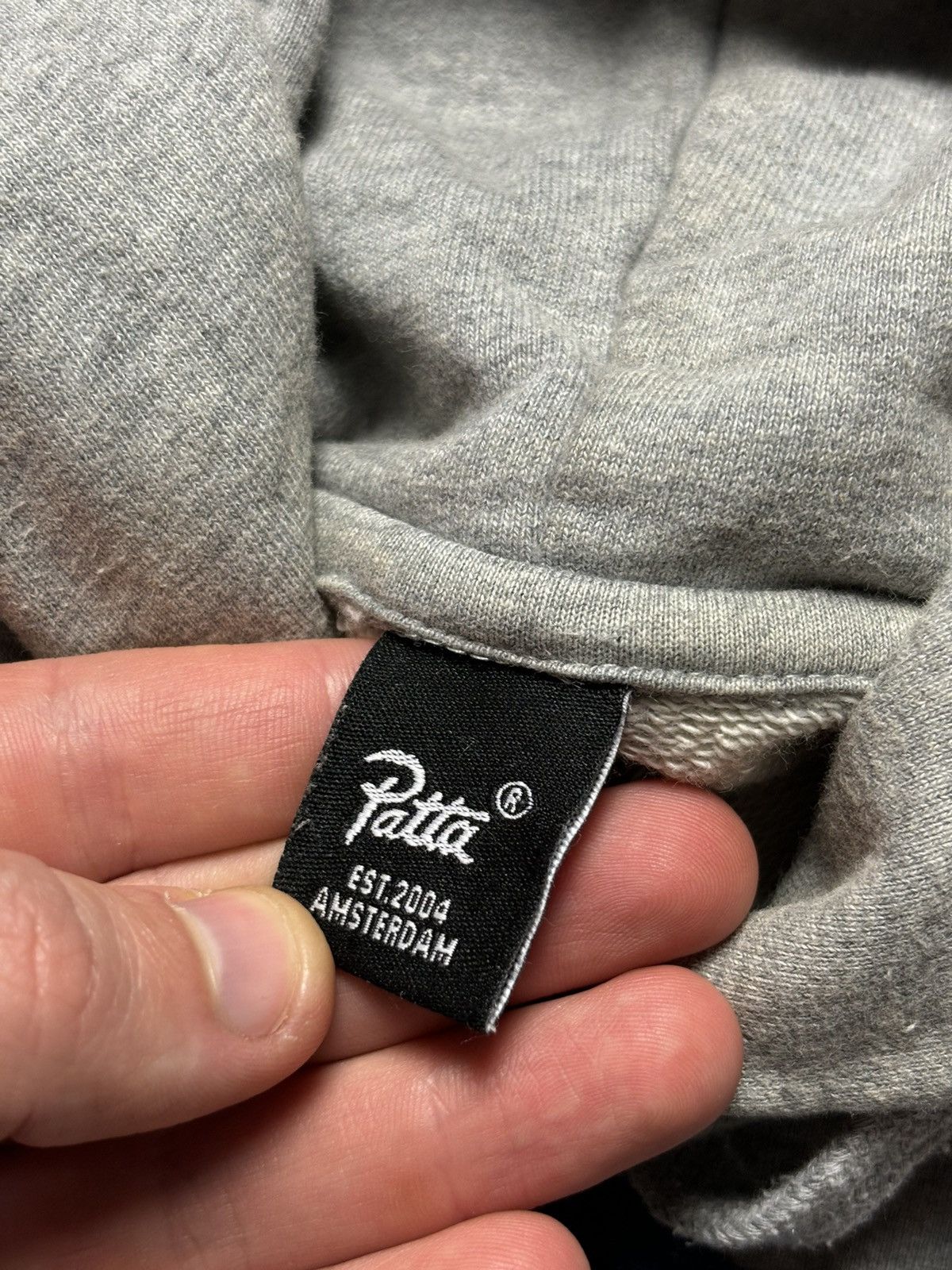 Patta Patta Hoodie logo gray mens Size US M / EU 48-50 / 2 - 7 Thumbnail