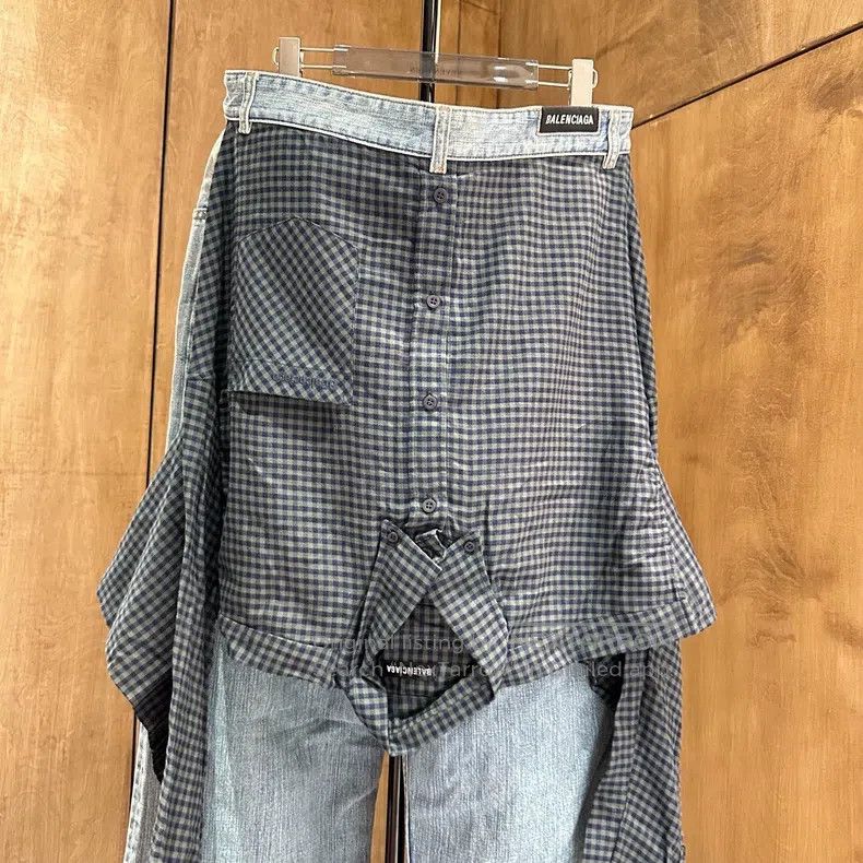Balenciaga Balenciaga size M Fake Two-Piece Shirt Combined with Washe Size US 27 - 4 Thumbnail