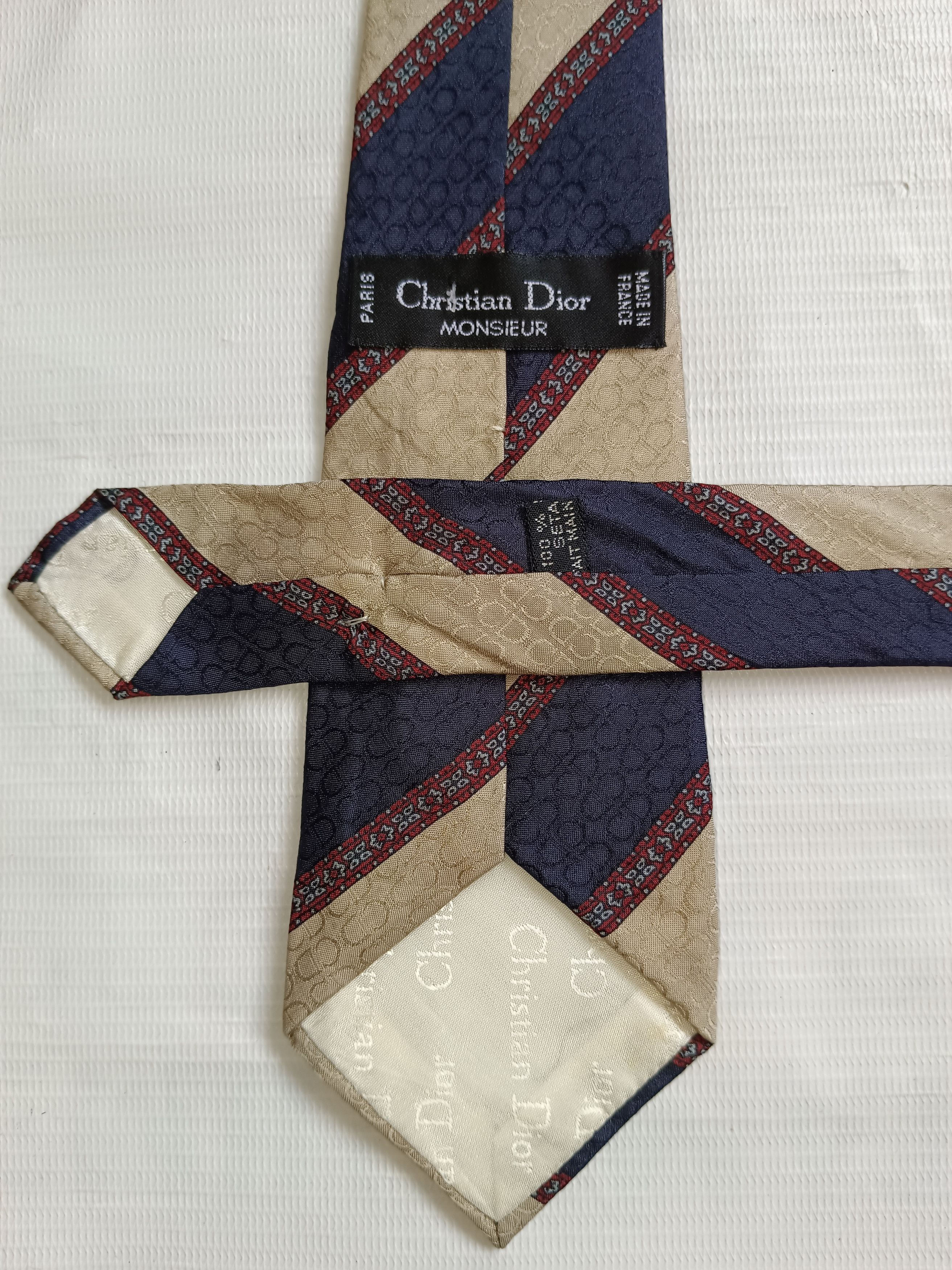 Dior × Vintage Christian Dior Monogram Ties Silk Vintage Size ONE SIZE - 3 Thumbnail