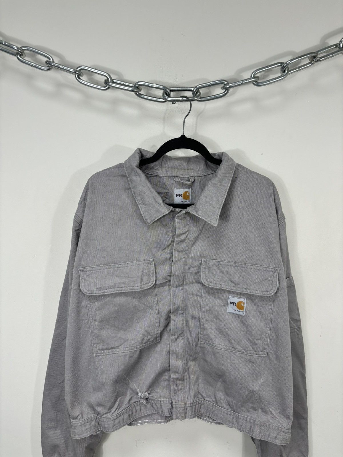 Carhartt Vintage Carhartt FR Gray USA Workwear Boxy Cropped Jacket Size US XL / EU 56 / 4 - 2 Thumbnail