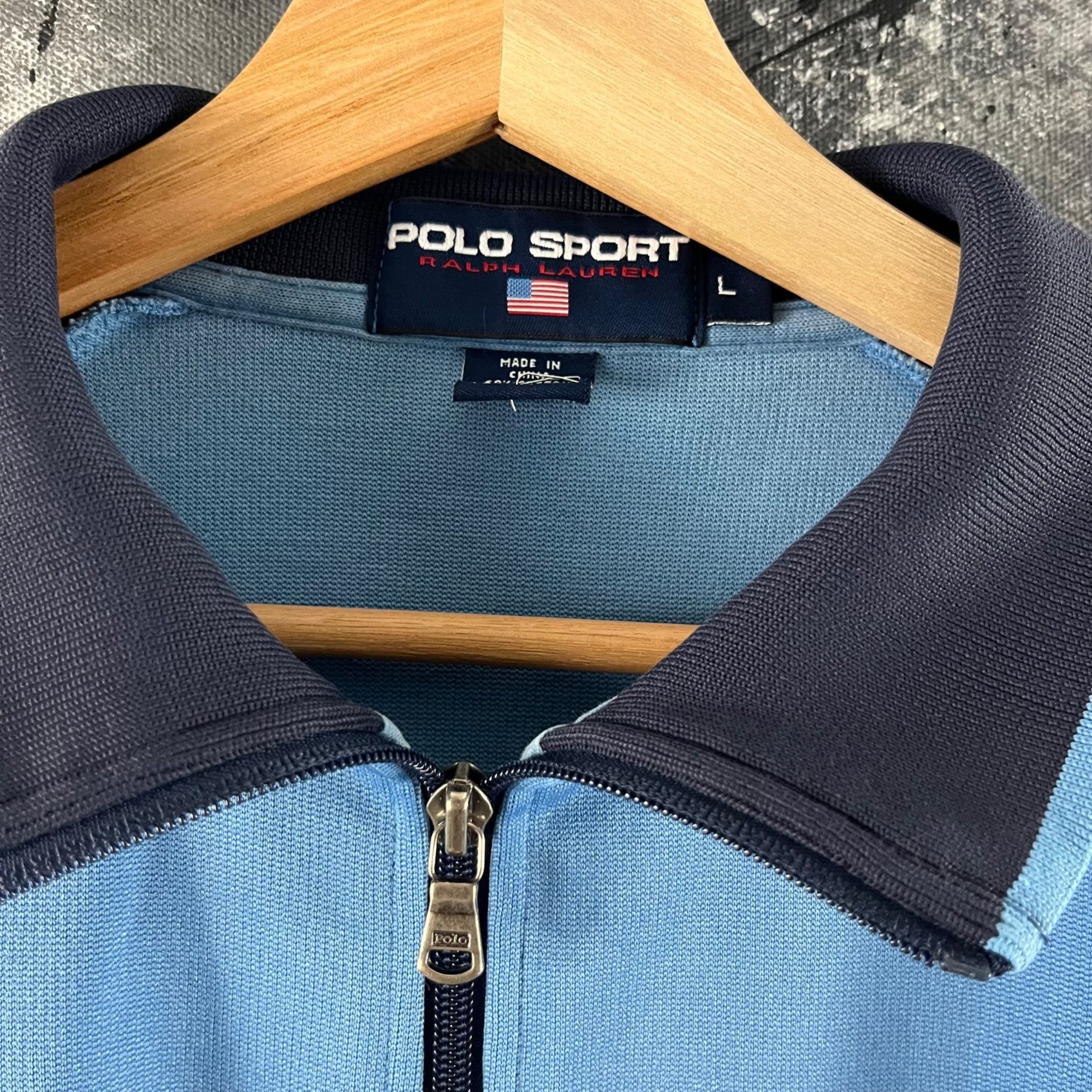 Polo Ralph Lauren × Vintage Vintage Polo Sport track jacket Size US L / EU 52-54 / 3 - 3 Thumbnail