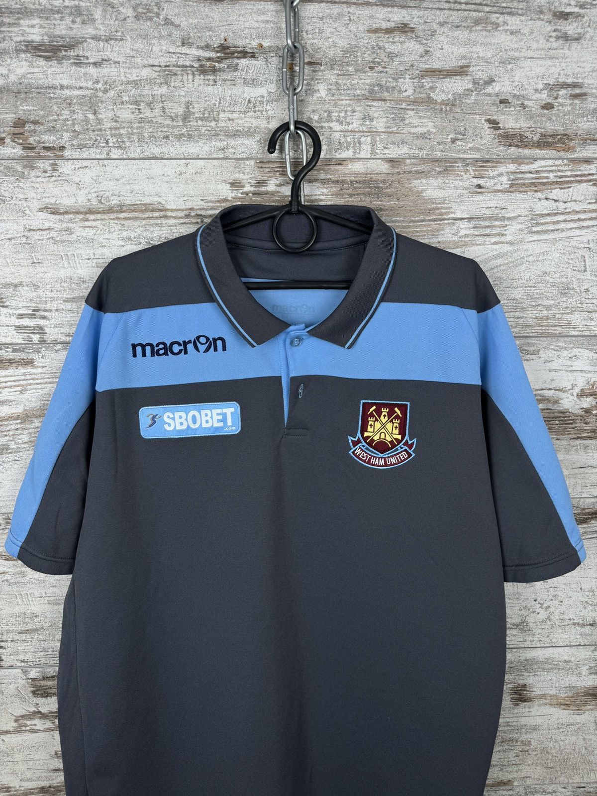 Macron Mens Vintage Macron West Ham United T-shirt soccer jersey Size US XL / EU 56 / 4 - 3 Thumbnail