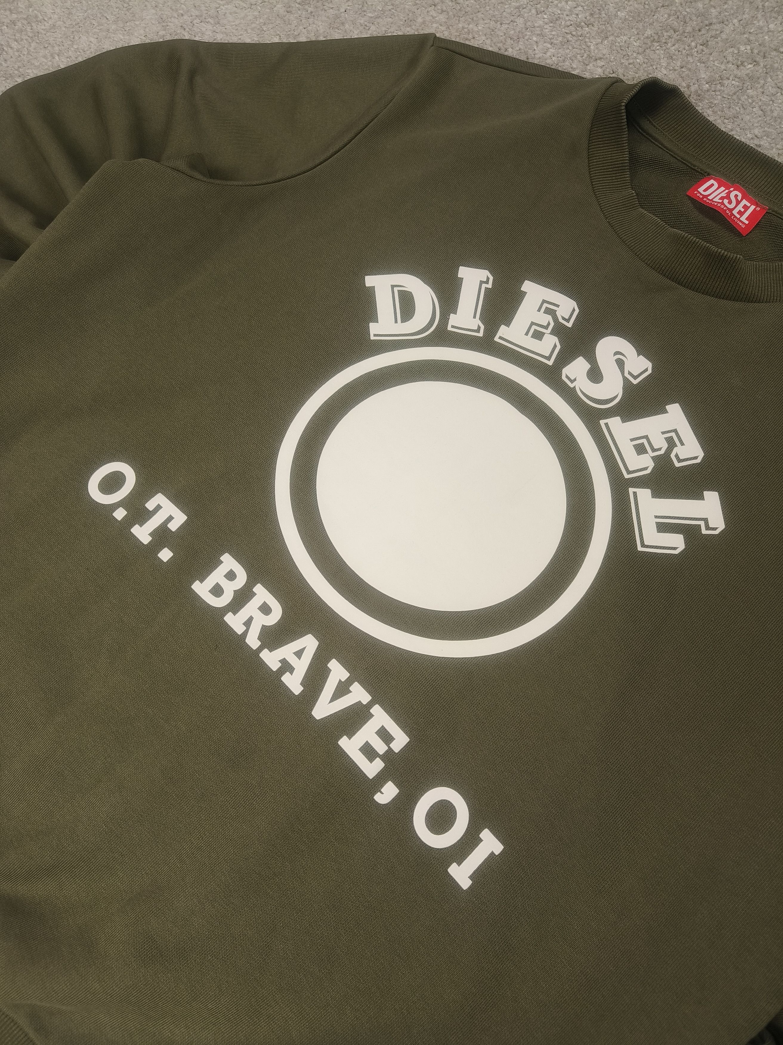 Diesel Diesel Dot Logo Brushed Green Sweatshirt Long Sleeve Hoodie Size US S / EU 44-46 / 1 - 2 Thumbnail