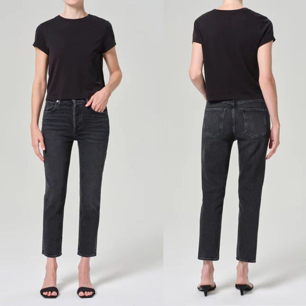 Agolde Agolde Riley High Rise Straight Crop Jeans In Panoramic Siz Size 28" / US 6 / IT 42 - 1 Thumbnail
