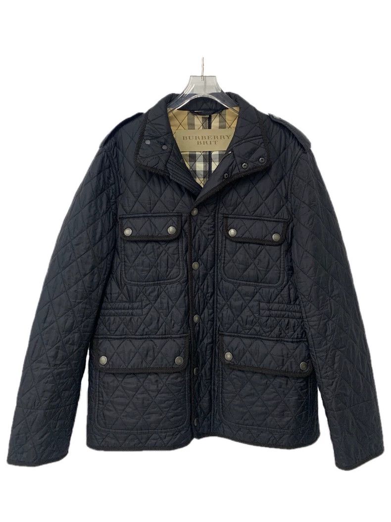 Burberry Burberry Quilted Black Cotton Coat Size US M / EU 48-50 / 2 - 1 Thumbnail