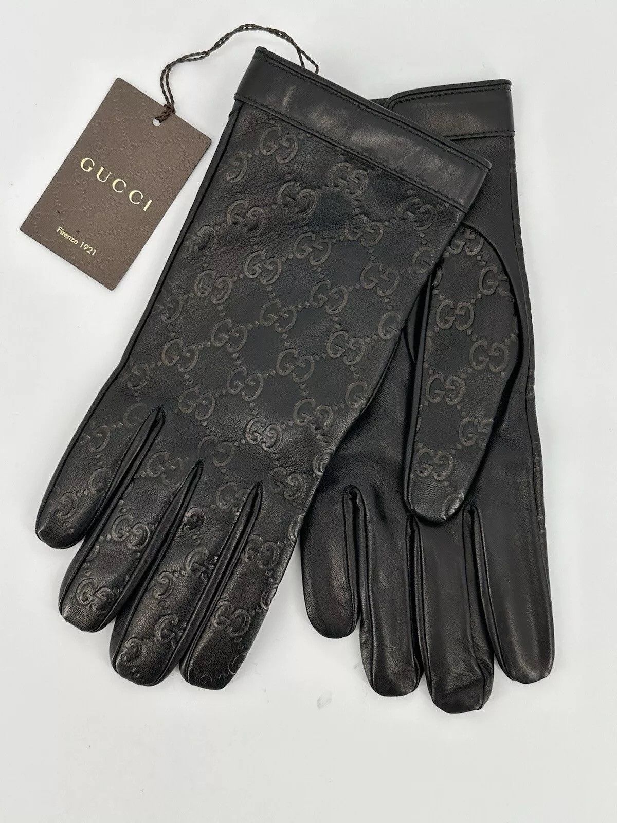 Gucci new Gucci Gloves Size-9-M nen's leather Size ONE SIZE - 5 Thumbnail
