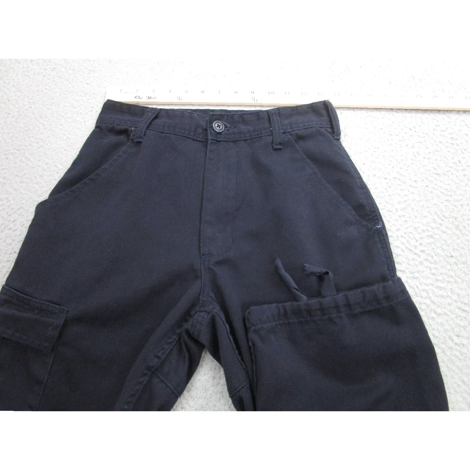 Vintage J Galt Cargo Pants Womens Small Blue Utility Drawstring Cargo Paratrooper Size 28" / US 6 / IT 42 - 3 Thumbnail