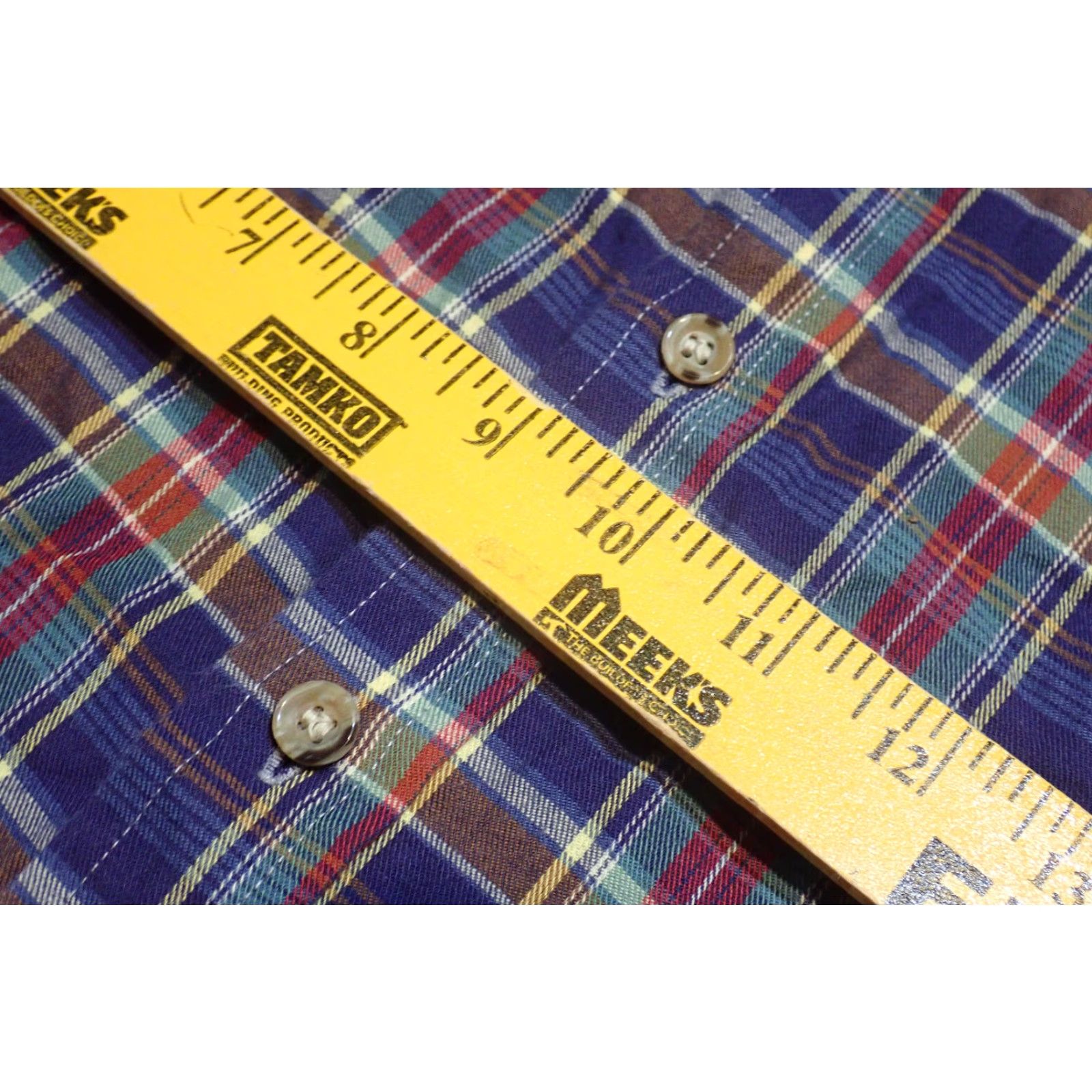Arrow VINTAGE Arrow Mens Plaid Button Shirt Adult Medium Long Sleeve Cotton Navy Green Red 60s Retro Classic Casual Size US M / EU 48-50 / 2 - 7 Thumbnail