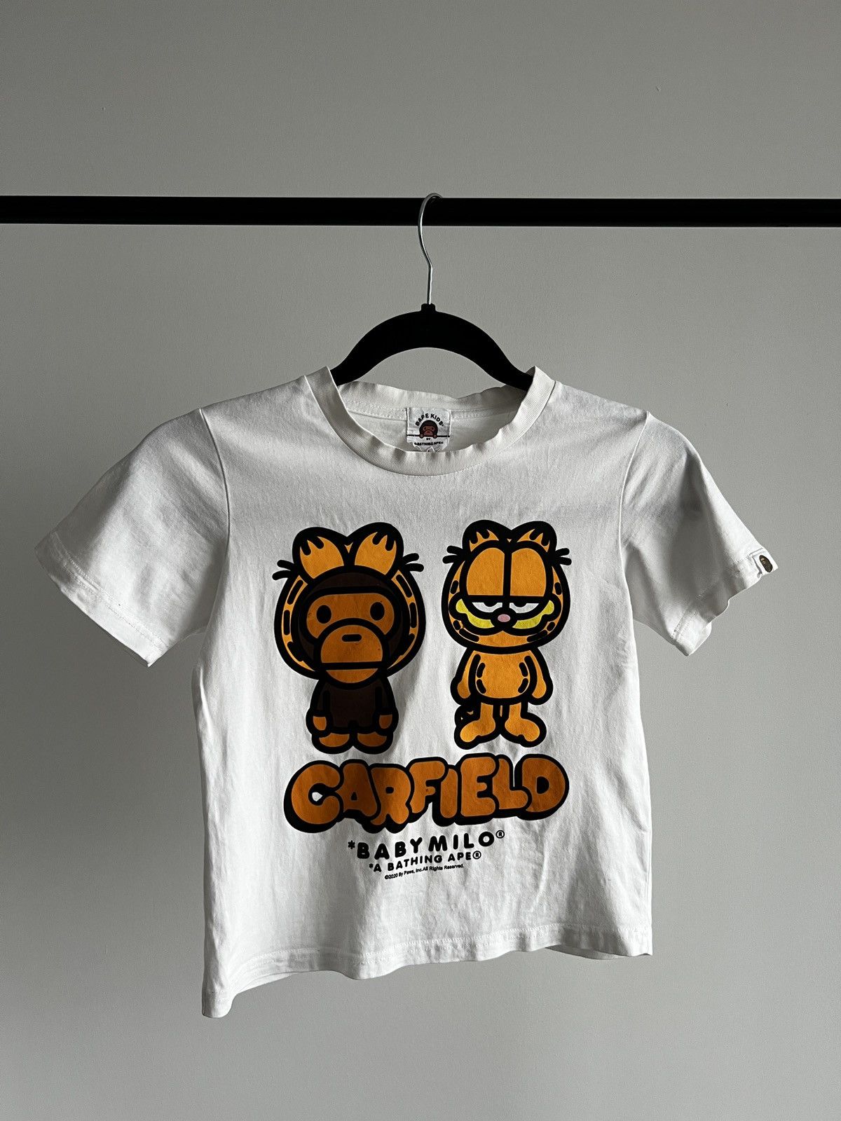 Bape BAPE x Garfield Kids T-Shirr White Authentic Size XXS / US 00 / IT 34 - 1 Thumbnail