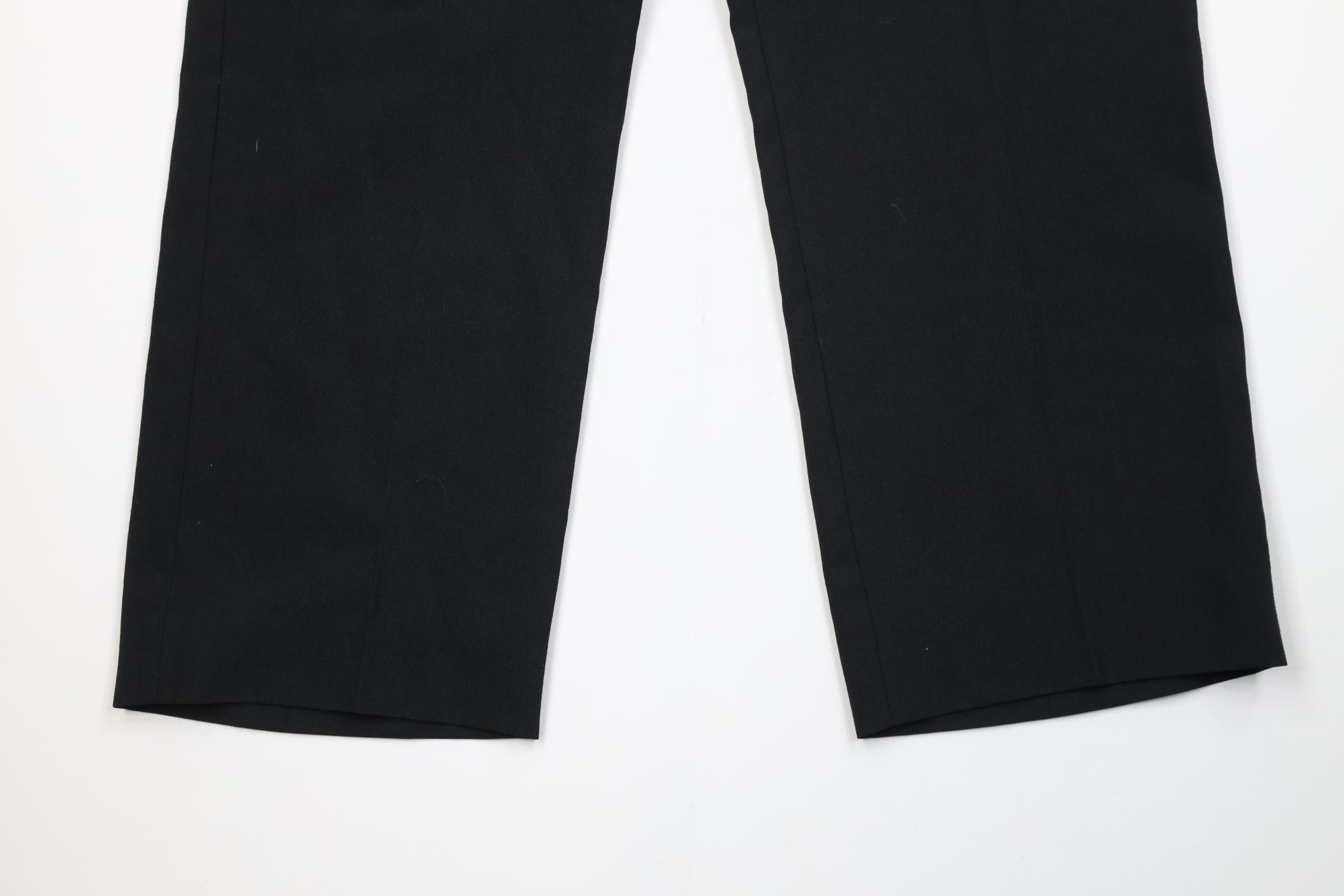 Vintage Vintage 90s Streetwear Blend Knit Wide Leg Chino Pants Black Size US 32 / EU 48 - 4 Thumbnail