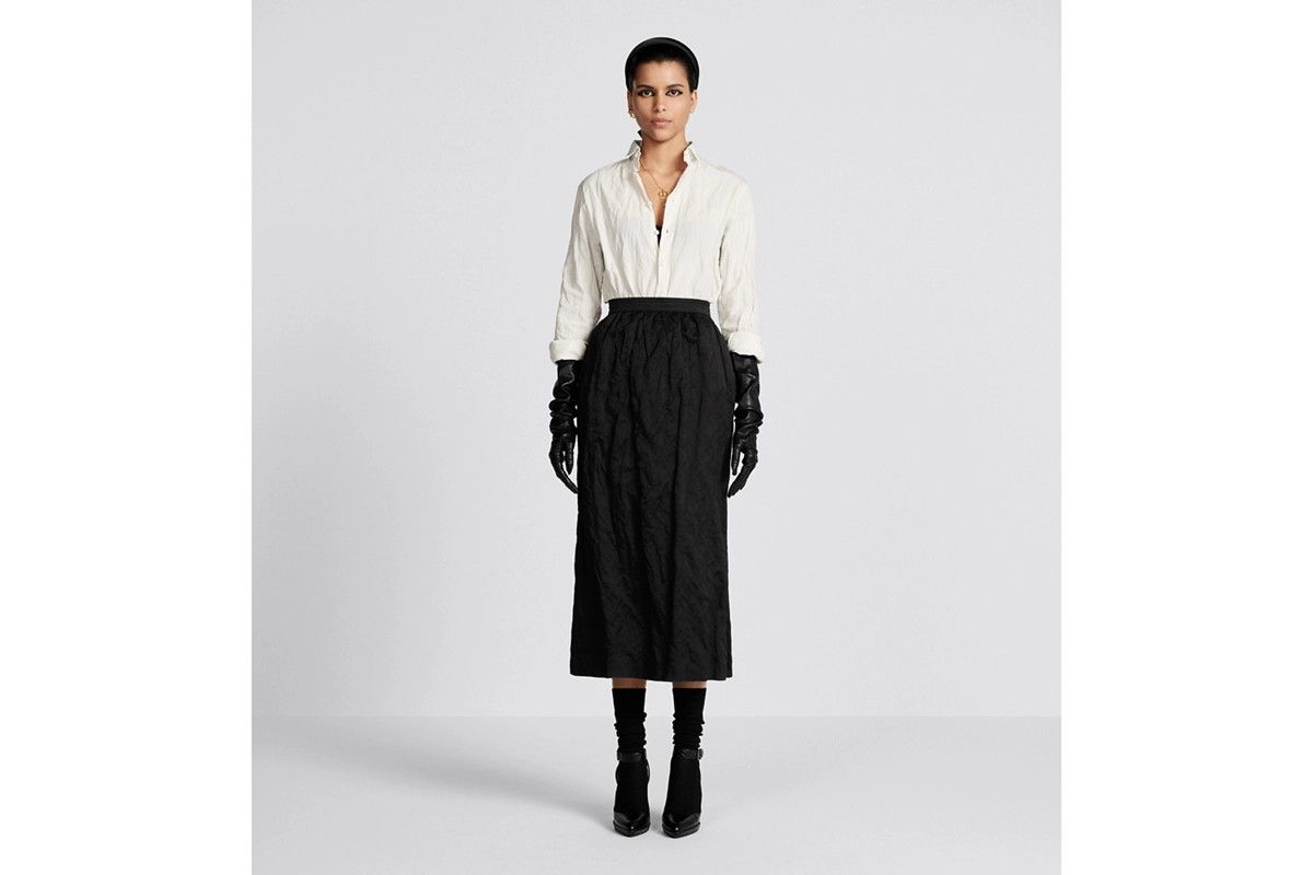 Dior o1bcso1str0225 Mid-Length Straight-Cut Skirt in Black Size 30" / US 8 / IT 44 - 4 Thumbnail