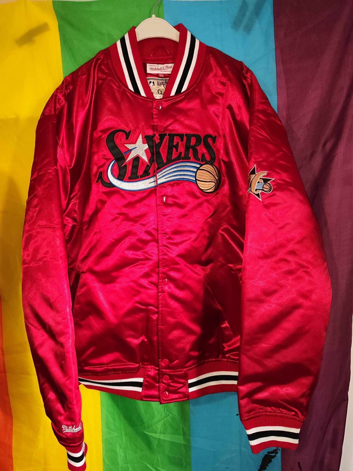 Mitchell & Ness × NBA Mitchell and Ness Sixers bomber jacket size 3XL Size US XXL / EU 58 / 5 - 1 Thumbnail