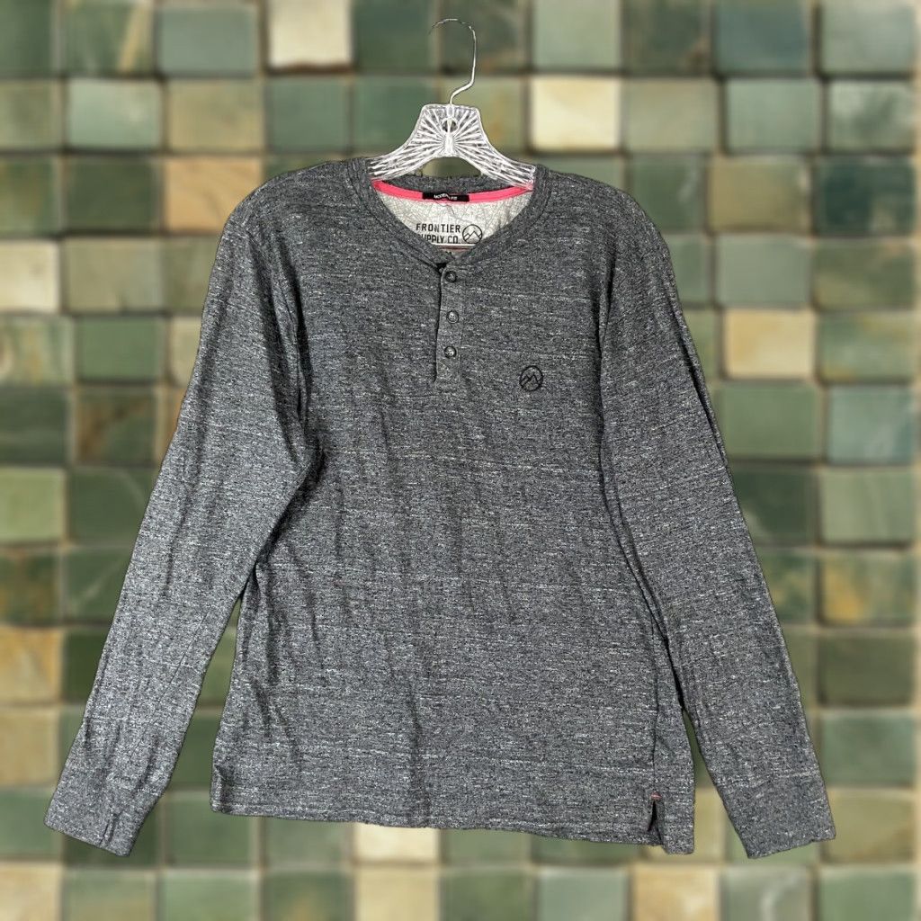 Vintage Frontier Supply Co Modern Fit Gray Long Sleeve Tshirt Men’s M Size US M / EU 48-50 / 2 - 1 Thumbnail