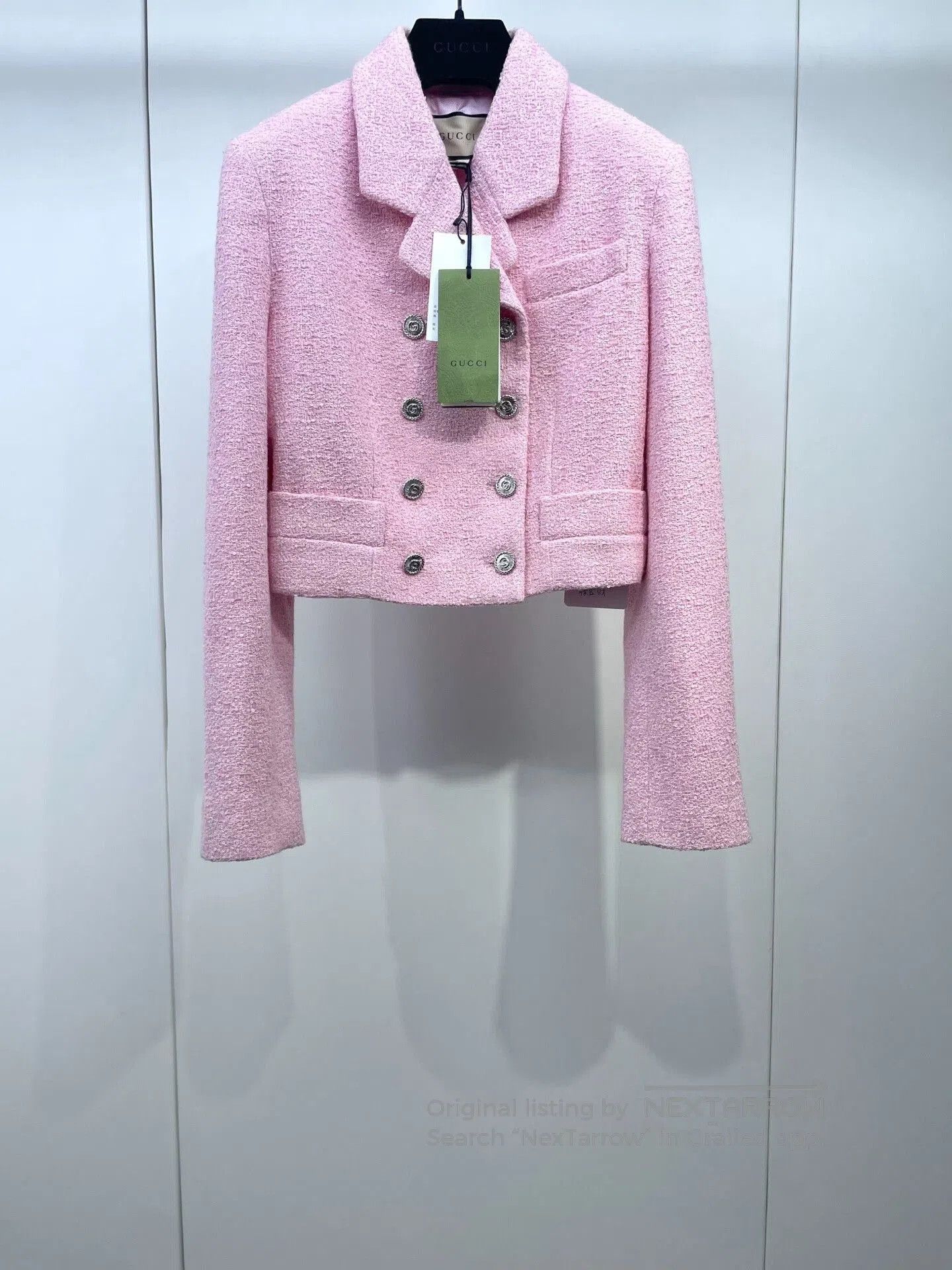 Gucci Gucci Pink Double-Breasted Short Coat. Size M / US 6-8 / IT 42-44 - 1 Thumbnail