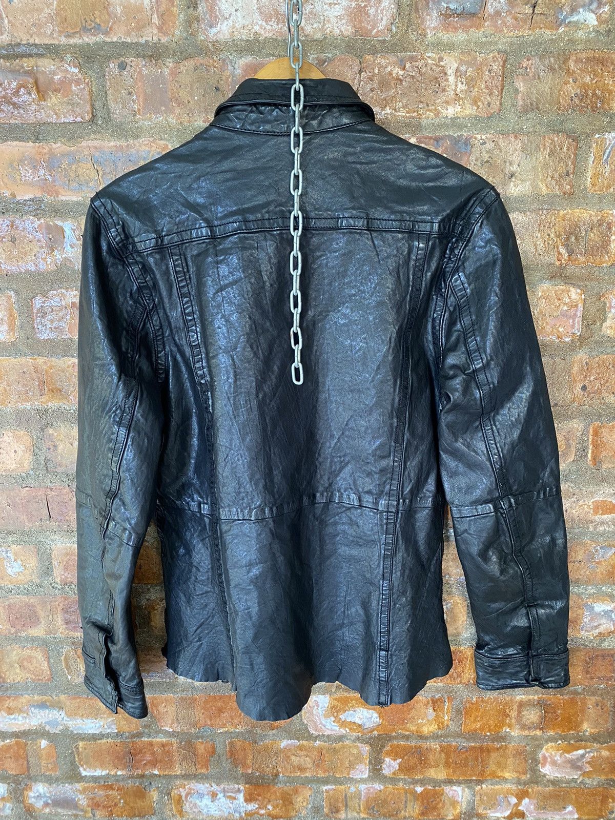 Japanese Brand 2000s Luva Tram by Ueno Shokai sheepskin Leather Jacket Size US M / EU 48-50 / 2 - 13 Thumbnail