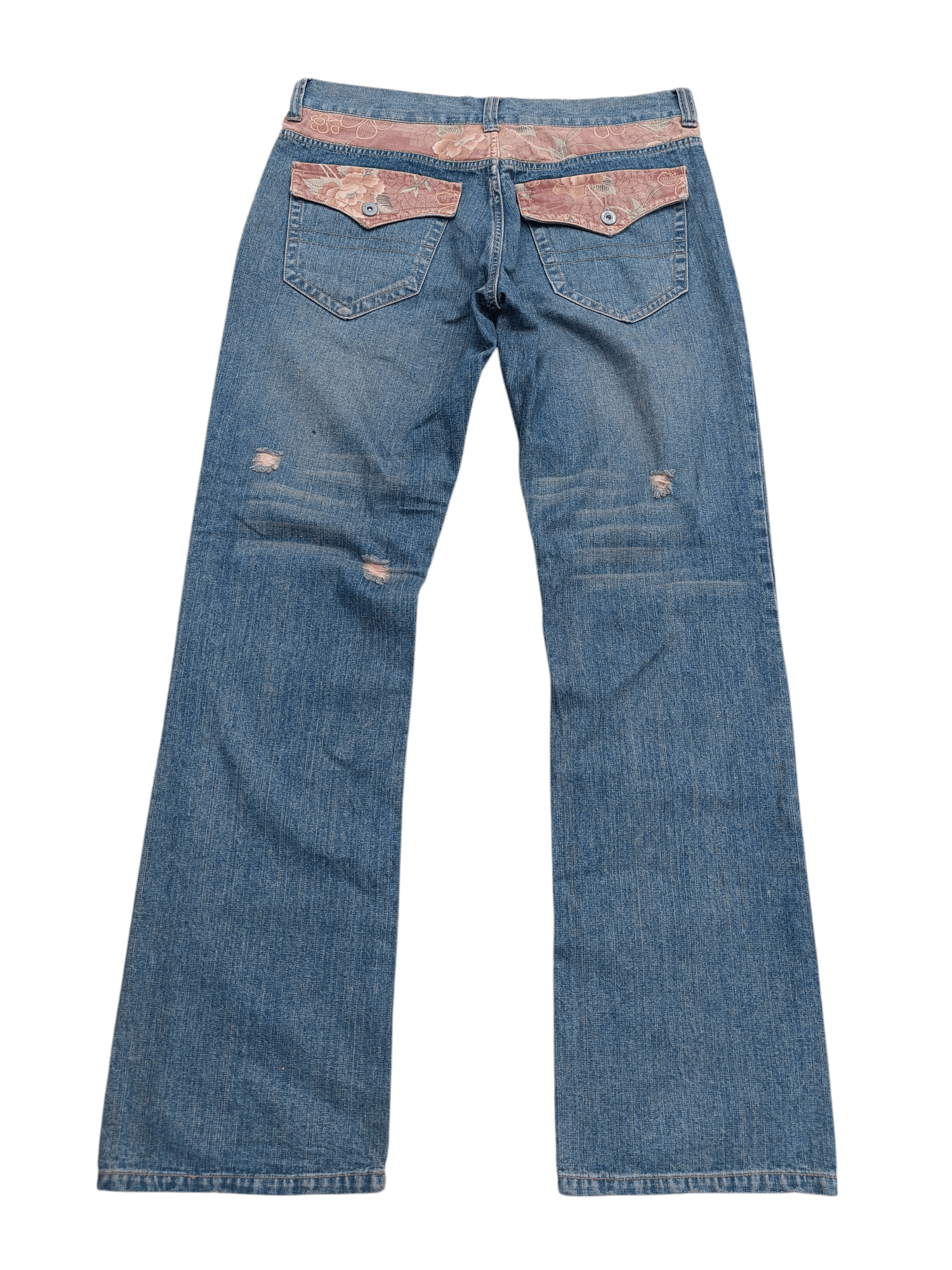 Japanese Brand FLARE JEANS JUNGLE STORM BLUE FADED DISTRESSED DENIM PANTS Size US 30 / EU 46 - 16 Thumbnail