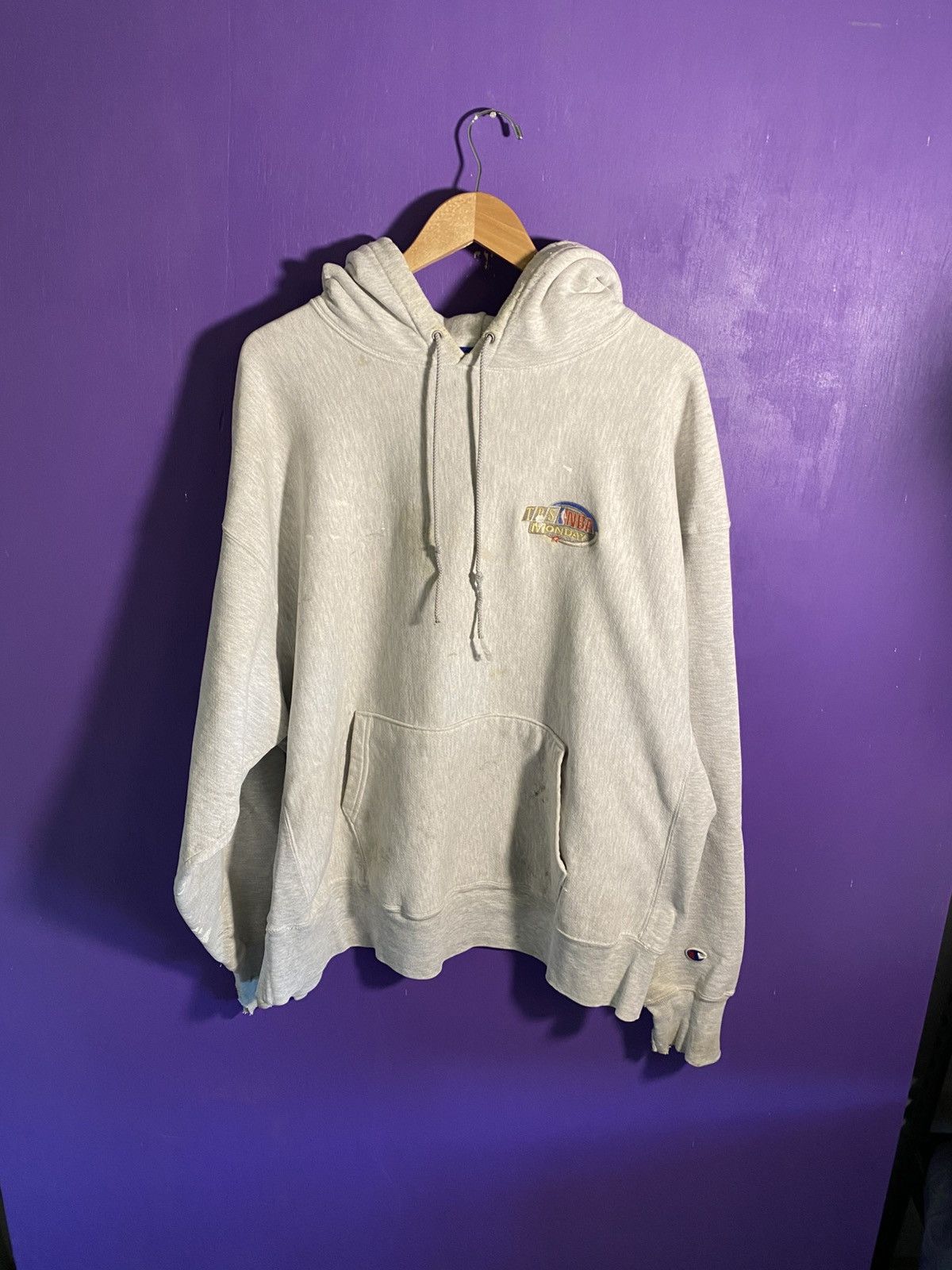 Vintage 90s Champion TBS NBA Monday reverse weave hoodie