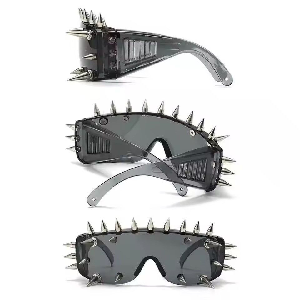 Electric Visual Spiked Sunglasses Y2K Style Size ONE SIZE - 7 Thumbnail