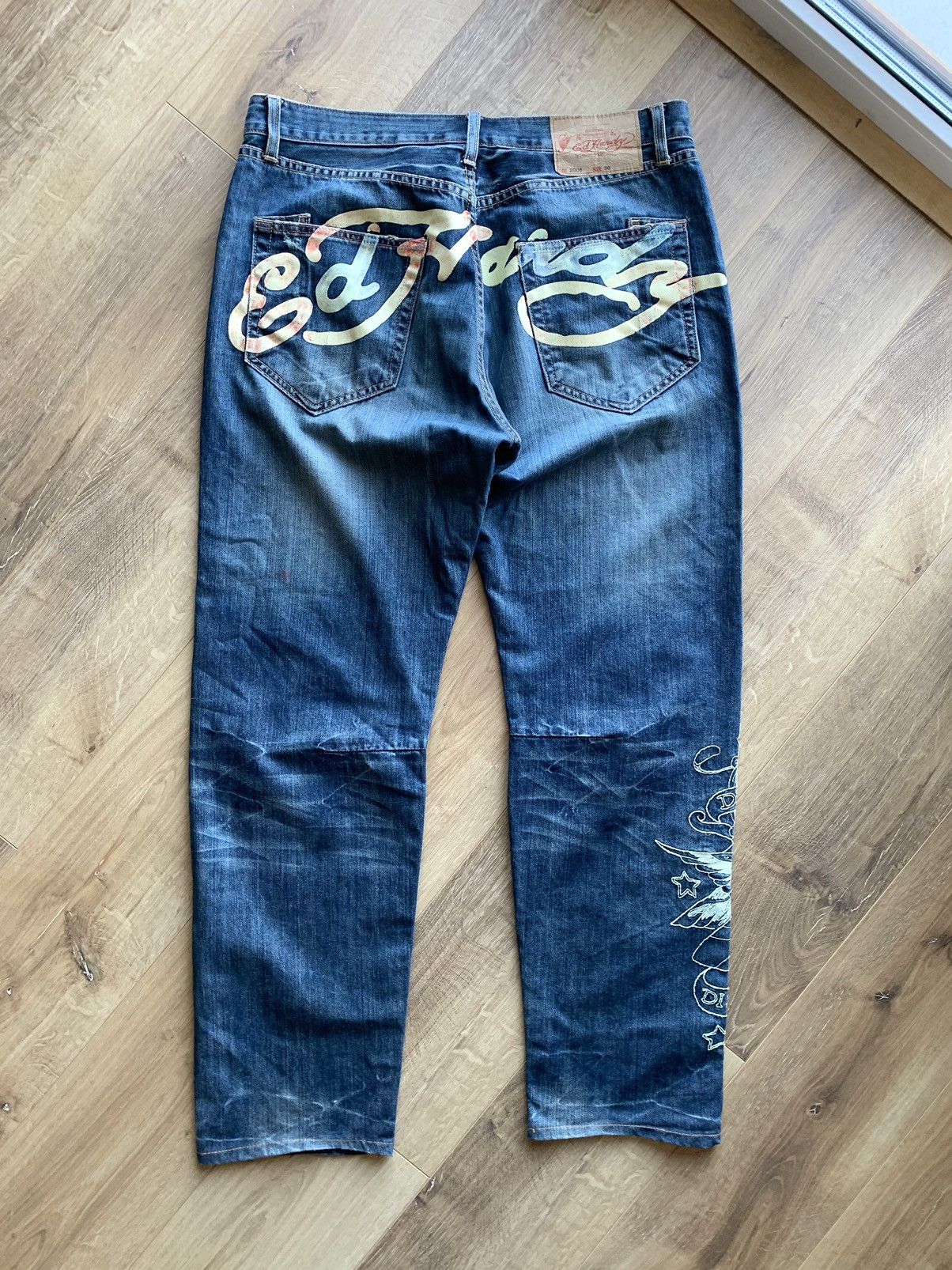 Christian Audigier Vintage Ed Hardy Death Before Dishonor jeans pans Size US 36 / EU 52 - 1 Thumbnail