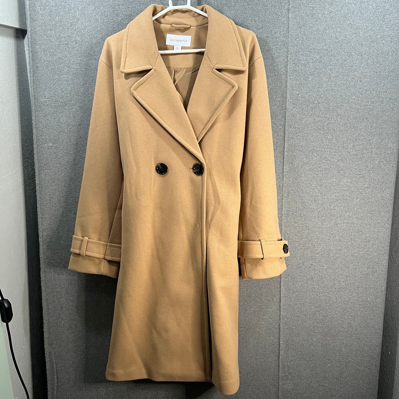 Other Liz Claiborne Belted Midweight Womens Plus Peacoat French Size XXL / US 16-18 / IT 52-54 - 2 Thumbnail