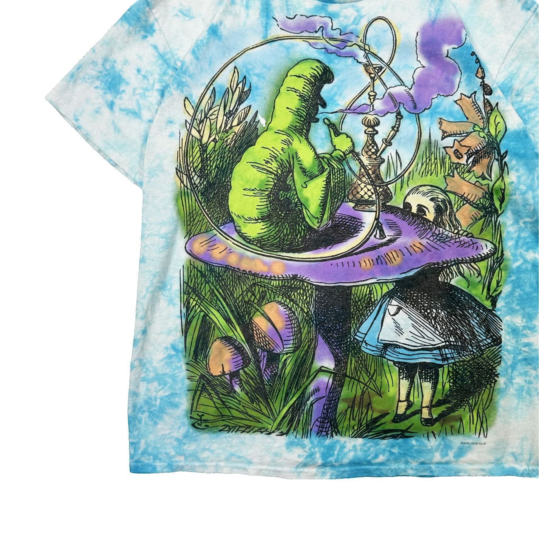 Vintage Liquid Blue Alice in Wonderland Graphic T Shirt Size US L / EU 52-54 / 3 - 3 Thumbnail