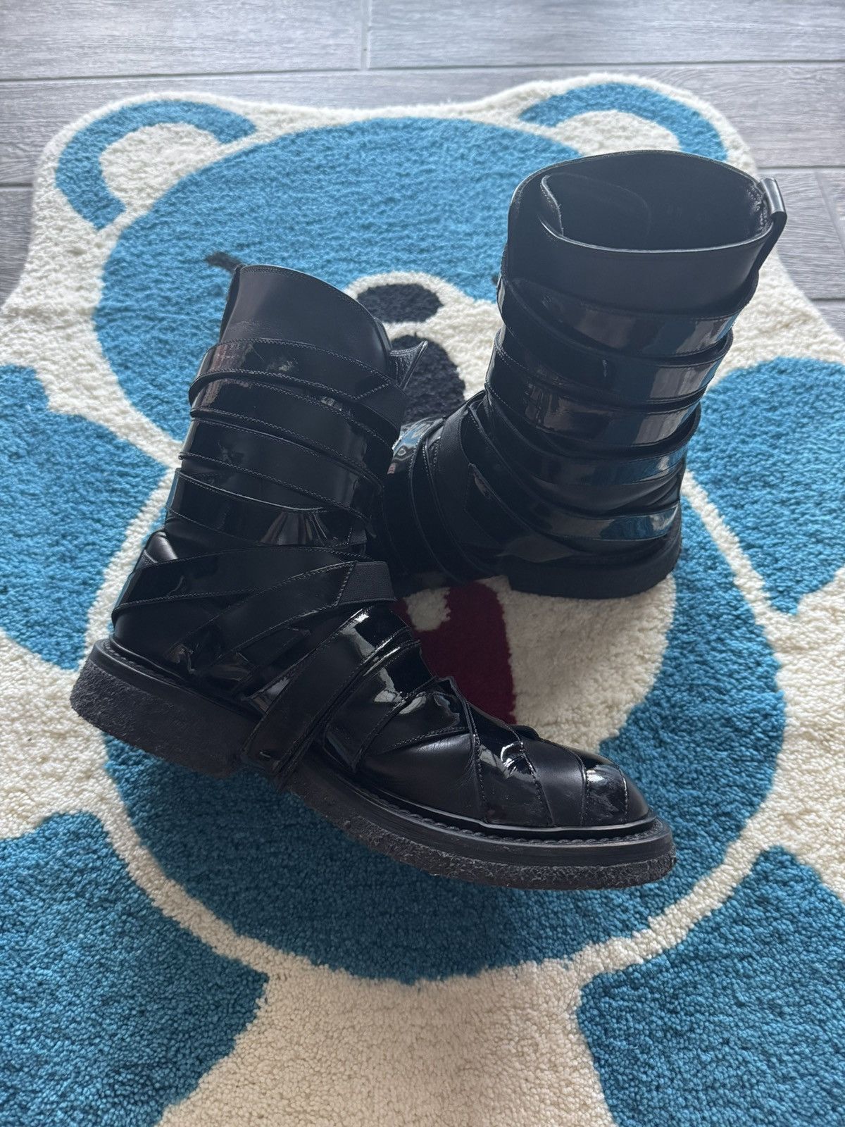 Dior Dior Homme AW08 "Lumiere du Nord" Strap boots Size US 9 / EU 42 - 2 Thumbnail