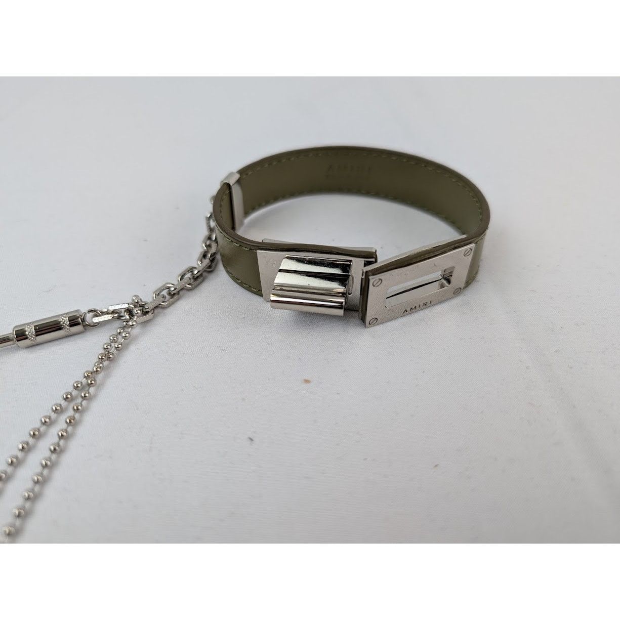 Amiri o1rshd1 Q:2 / Size: OS / Pebbled Jax Bracelet Military Green Size ONE SIZE - 8 Thumbnail