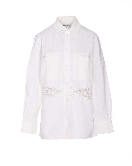 Marine Serre MARINE SERRE Women Shirts USI022A WH20 White Size XXS / US 00 / IT 34 - 1 Thumbnail