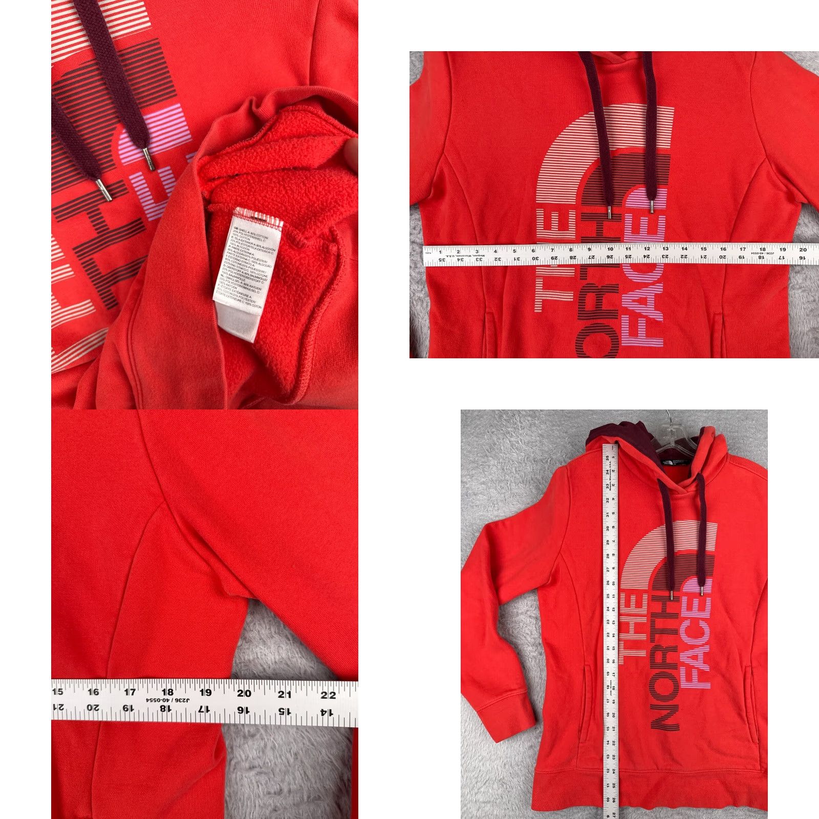 The North Face The North Face Hoodie Women L Coral Pink Pullover Sweatshirt Casual Solid Logo 90s Theme Mens Womens Size L / US 10 / IT 46 - 8 Thumbnail