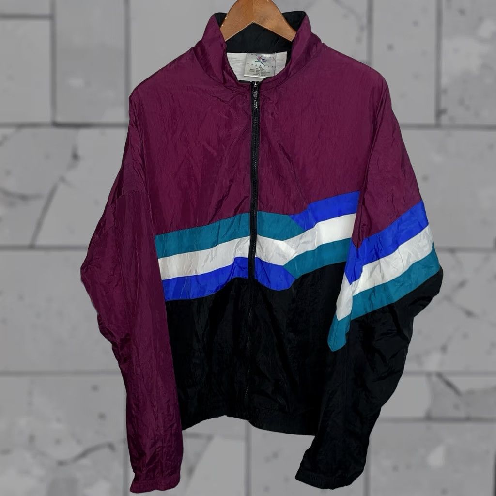 Vintage VTG Sportif Nylon windbreaker Jacket Mens Size XL Full-Zip Ava It Size US XL / EU 56 / 4 - 1 Thumbnail