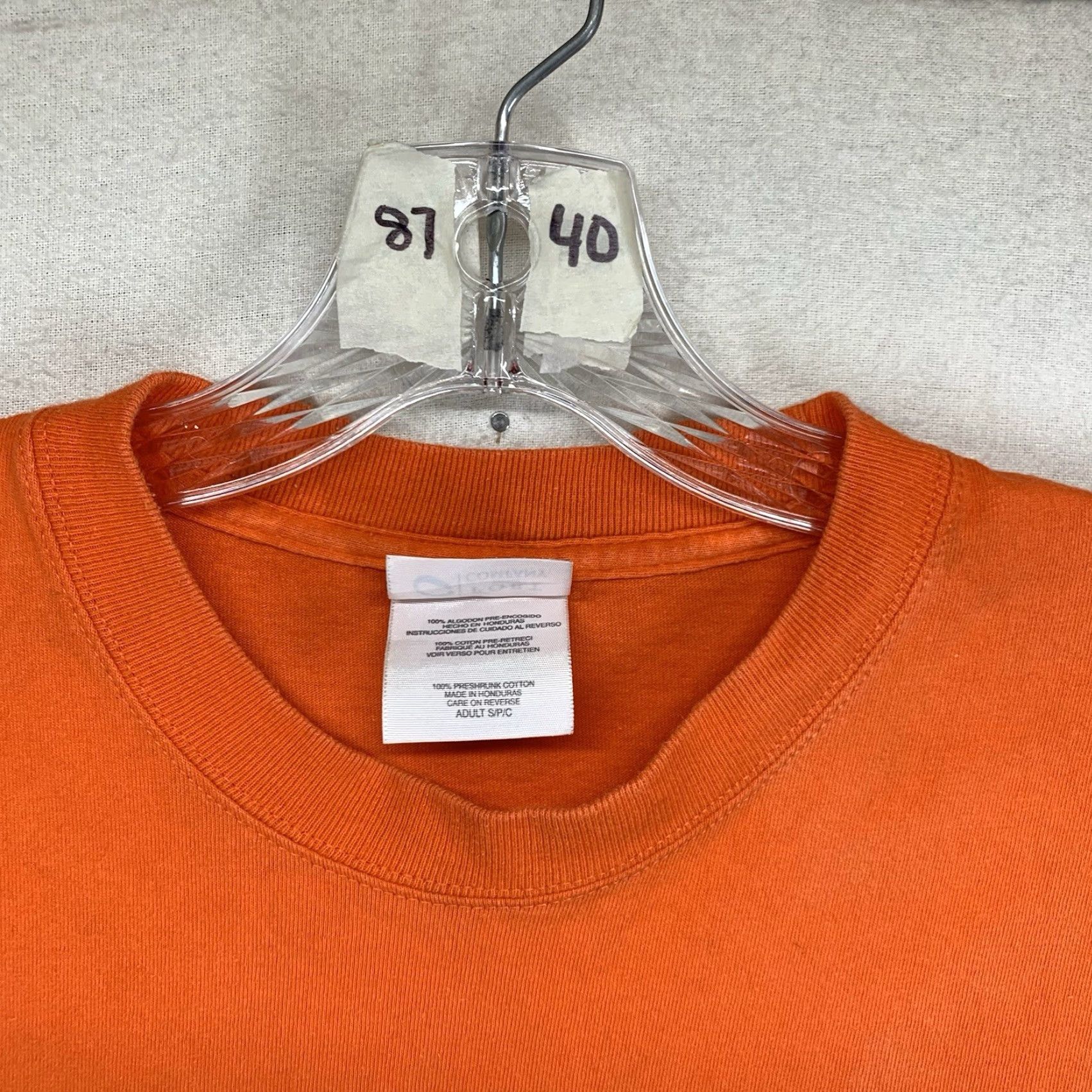 Port & Company VINTAGE Dunkin' Donuts T-Shirt Unisex Adults Small Cotton Orange Graphic Print 2020s Promotional Limited Edition Size US S / EU 44-46 / 1 - 5 Thumbnail