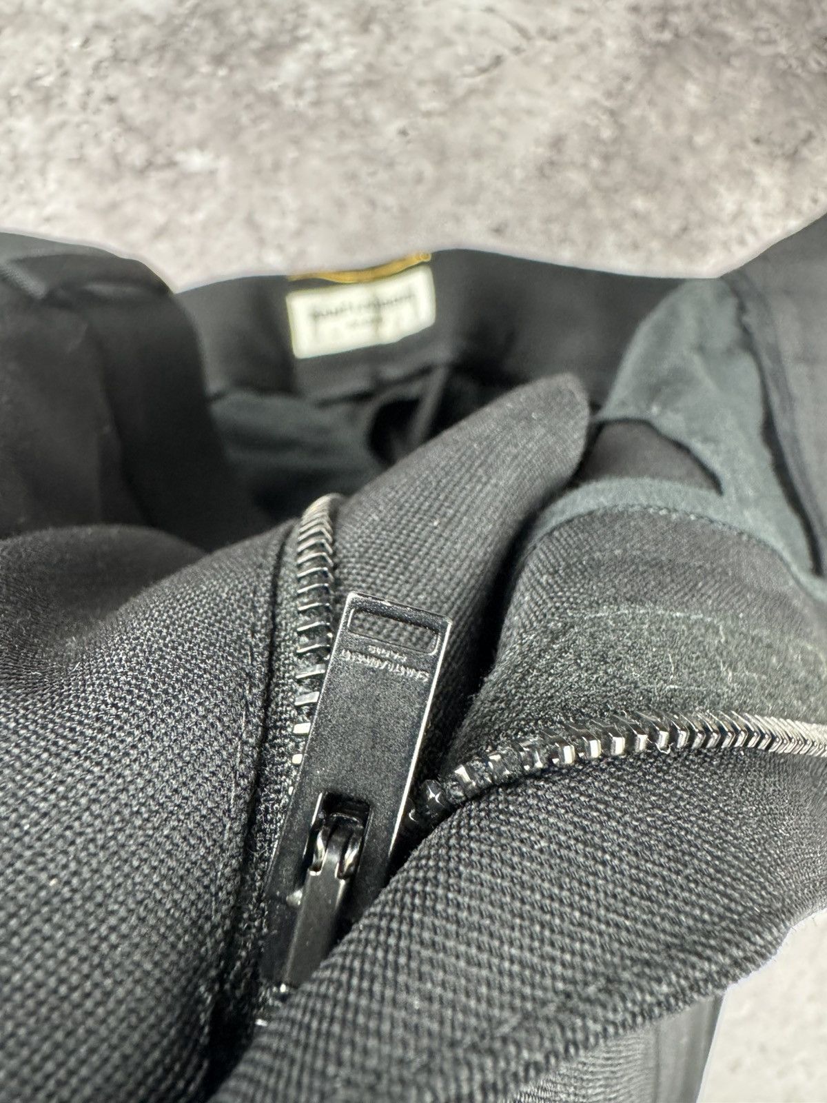 Saint Laurent Paris Saint Laurent High-Waisted Black Wool Trousers F38 Very rare Size 27" / US 4 / IT 40 - 10 Thumbnail