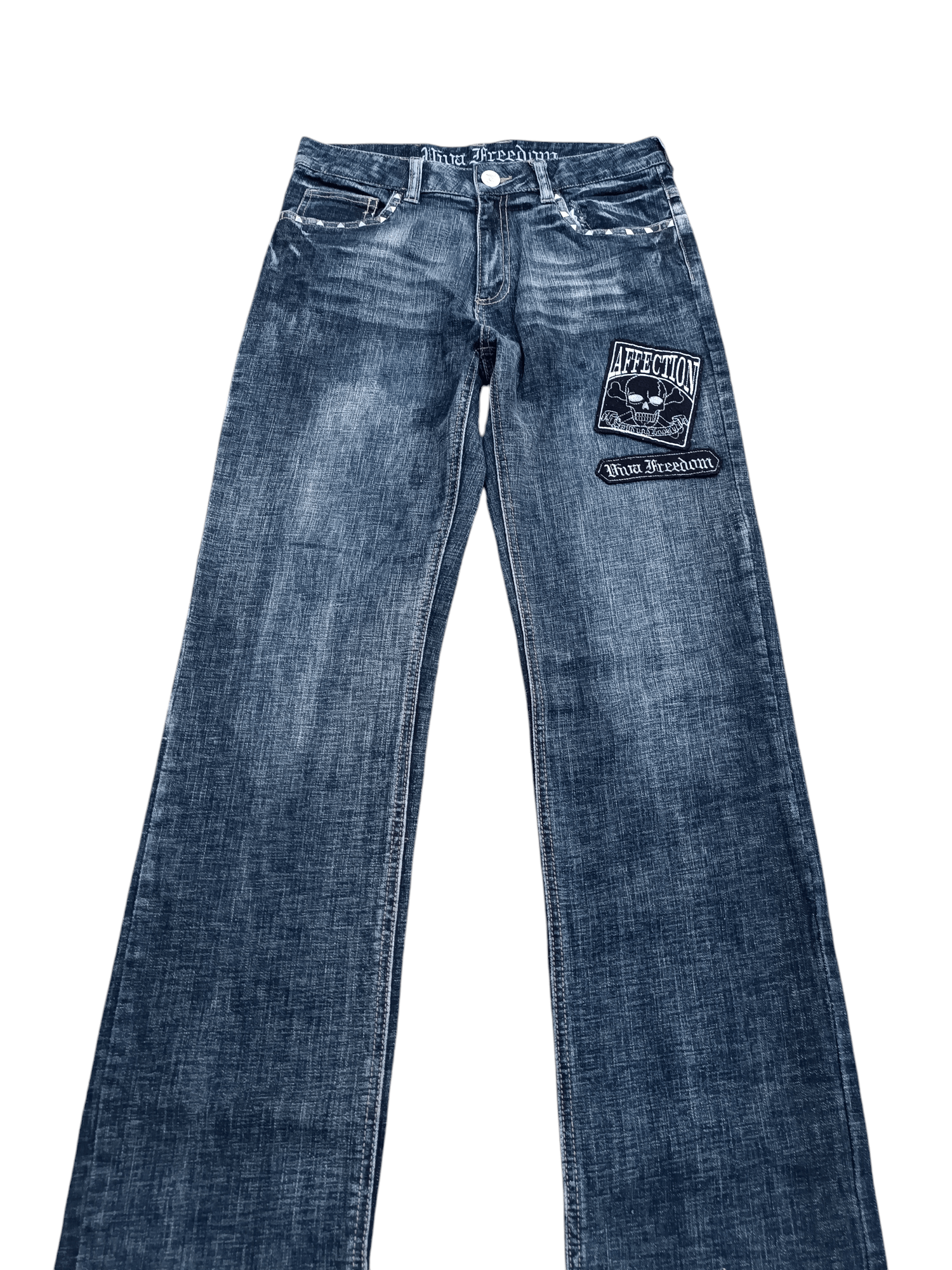 🔥SICK🔥 SEDITIONARIES SKULL PATCHWORK STUD JEANS