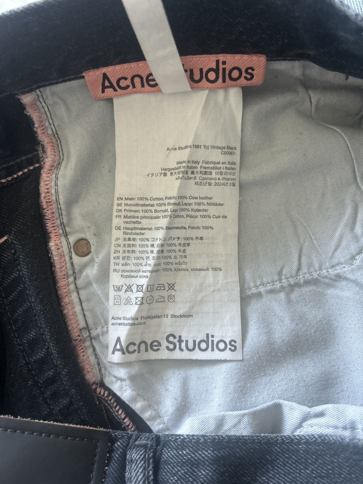 Acne Studios Acne studios 1991 loose fit black wash jeans Size US 32 / EU 48 - 4 Thumbnail