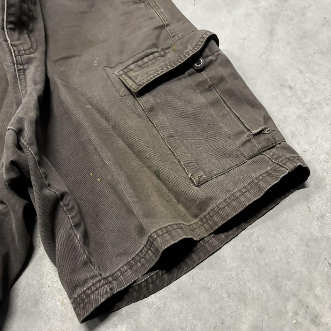 Japanese Brand × Vintage Crazy Vintage Y2K/2000s Baggy Brown Skater Streetwear Cargo Shorts! Size US 36 / EU 52 - 4 Thumbnail