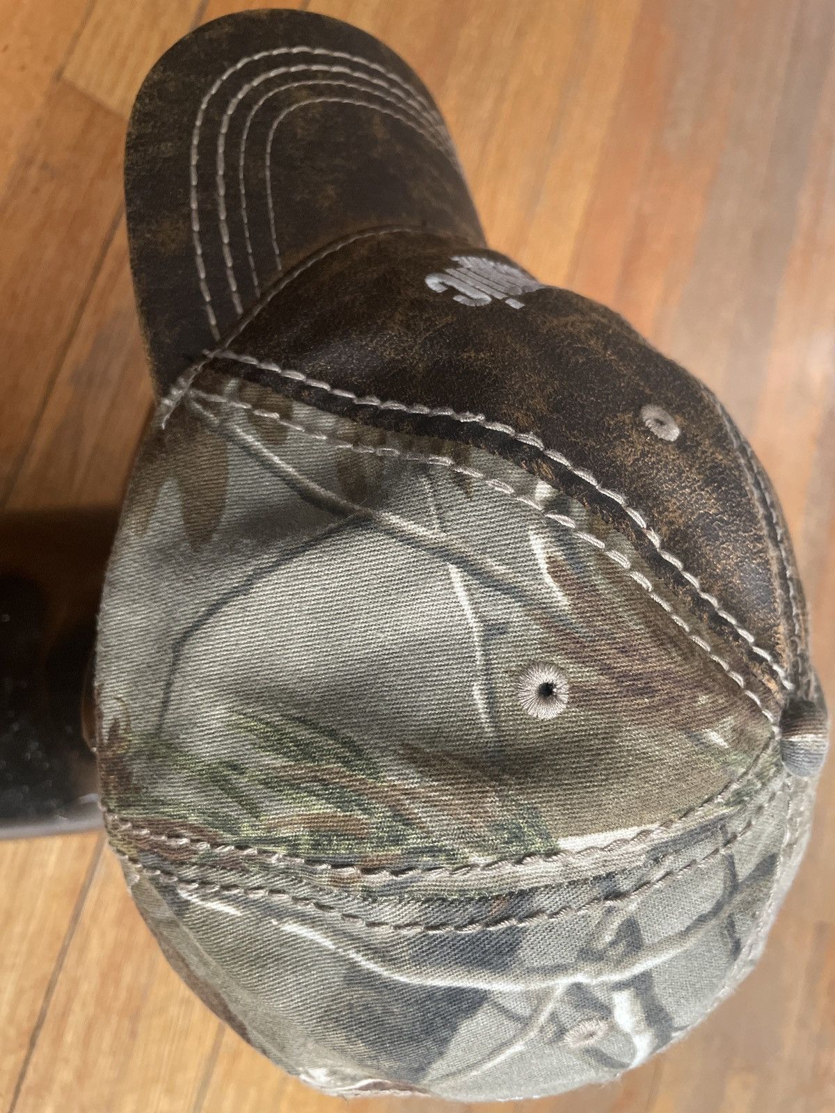 Vintage Dynamic Machine since 2001 leather DAD hat cap USA flag CAMO Size ONE SIZE - 6 Thumbnail