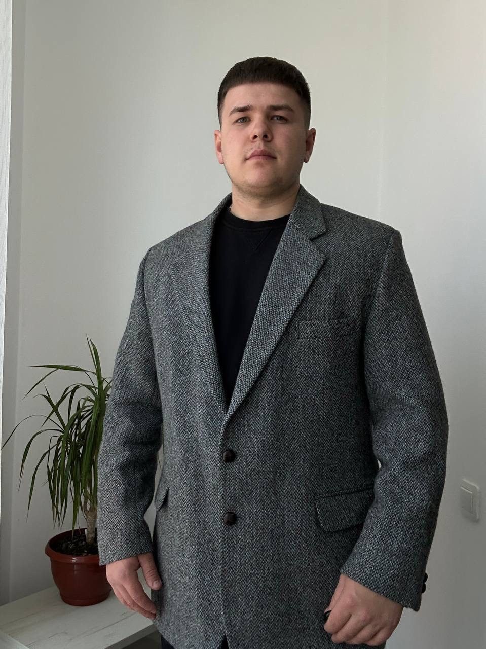 Harris Tweed × Vintage Vintage Harris Tweed Wool Bottons Blazer Coat Jacket Size 52R - 8 Thumbnail