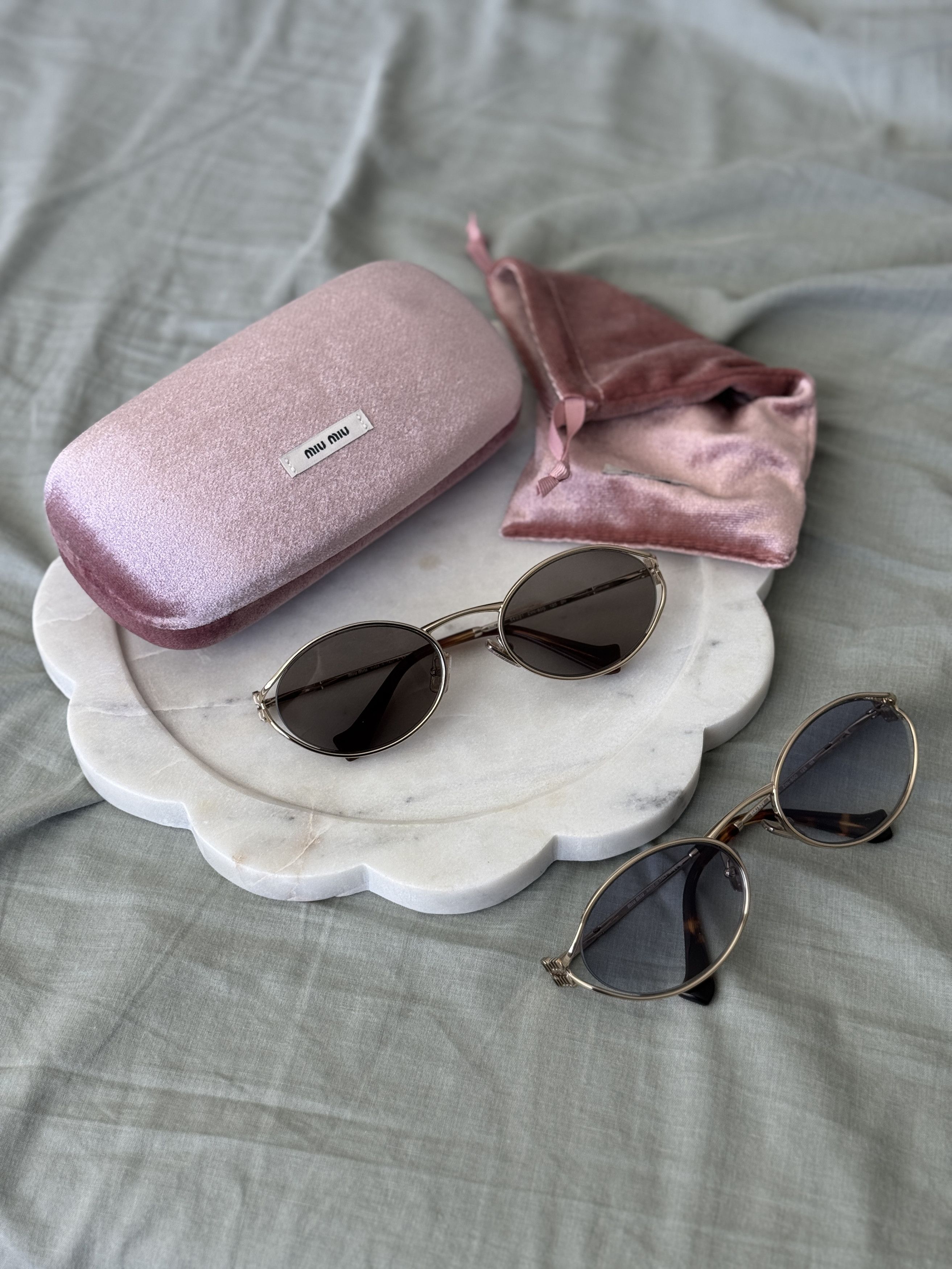 Miu Miu Miu Miu Women Sunglasses LOGO MU52YS ZVN80Q NEW AUTHENTIC Size ONE SIZE - 12 Thumbnail