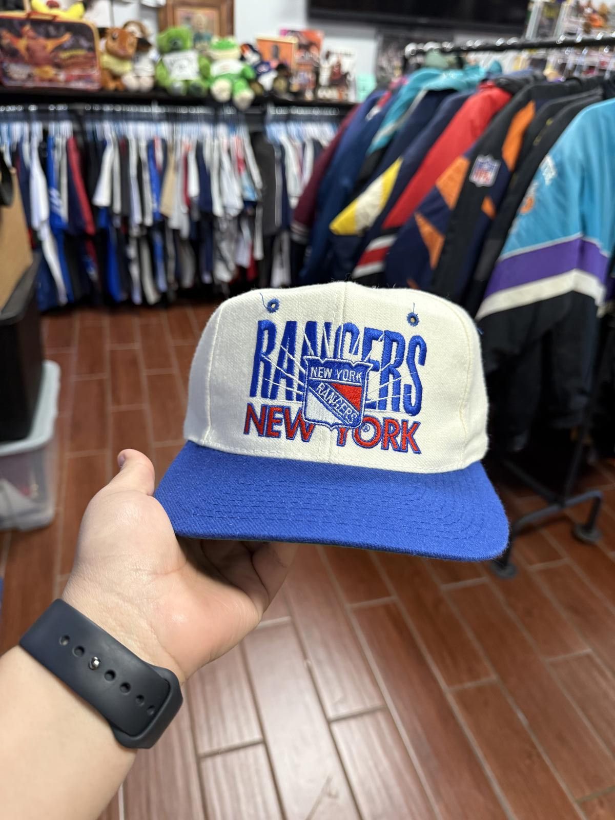 NHL 90's Vintage New York Rangers Snapback Hat Size ONE SIZE - 1 Thumbnail