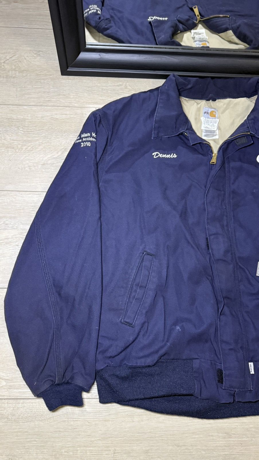 Carhartt Vintage Carhartt Fire Resistant FRJ020 Workwear Bomber Size US XXL / EU 58 / 5 - 4 Thumbnail
