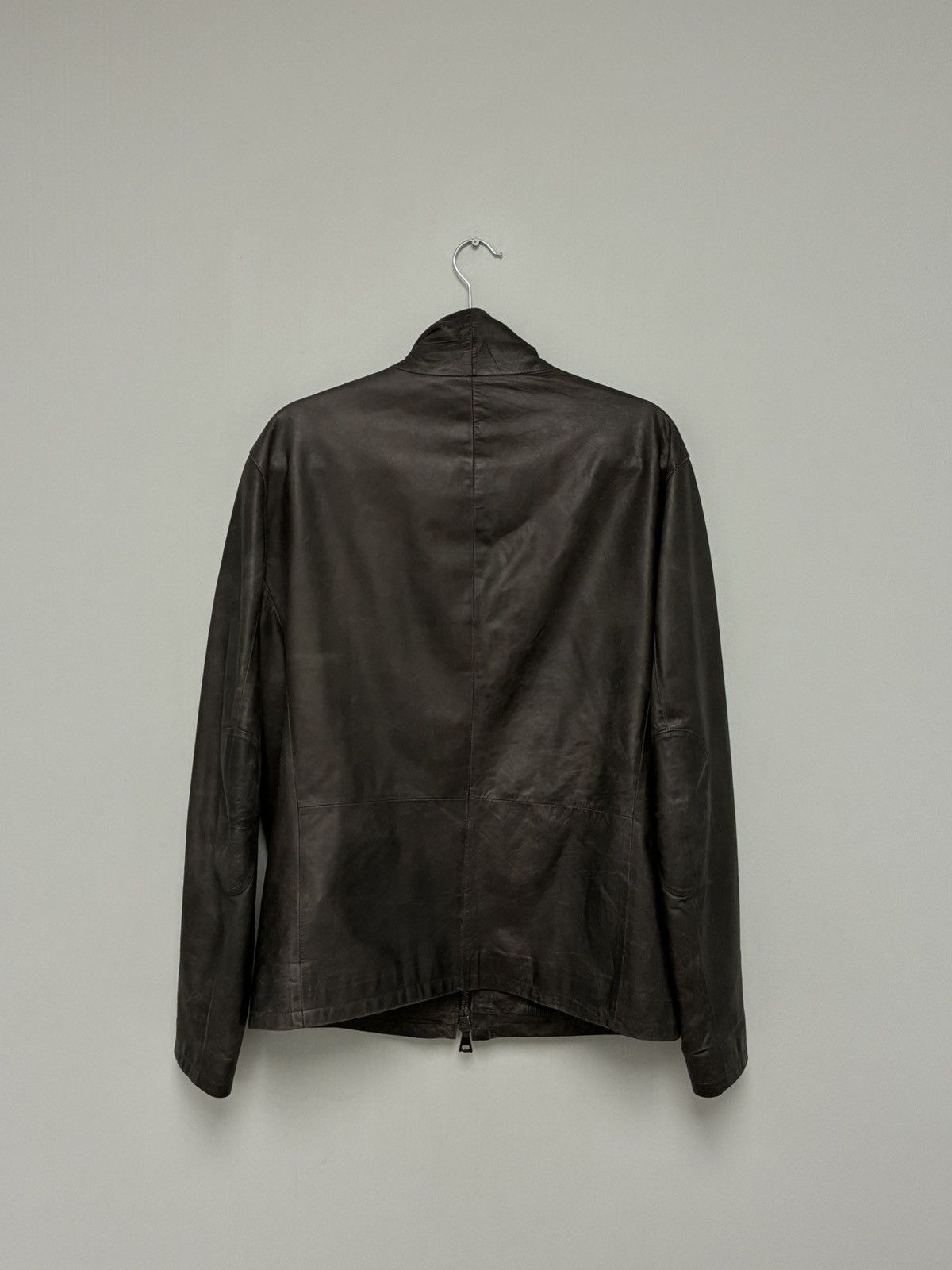 John Varvatos Funnel Neck Leather Jacket EU 52 USA 42 Size US L / EU 52-54 / 3 - 13 Thumbnail