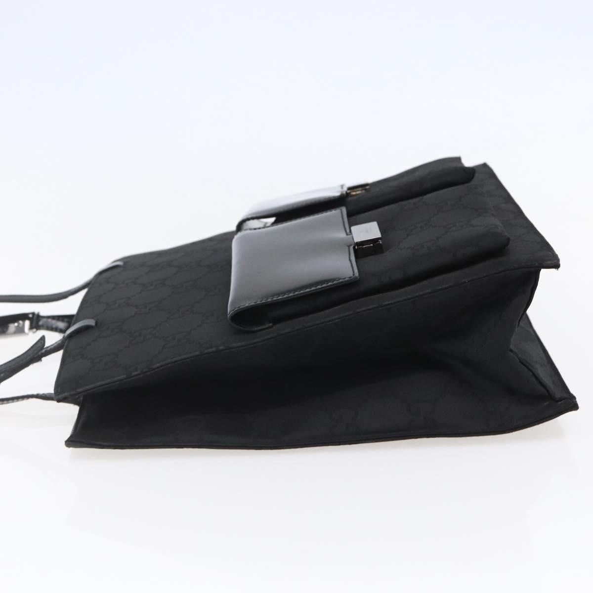 Gucci GUCCI GG Canvas Tote Bag Nylon Black Size ONE SIZE - 4 Thumbnail
